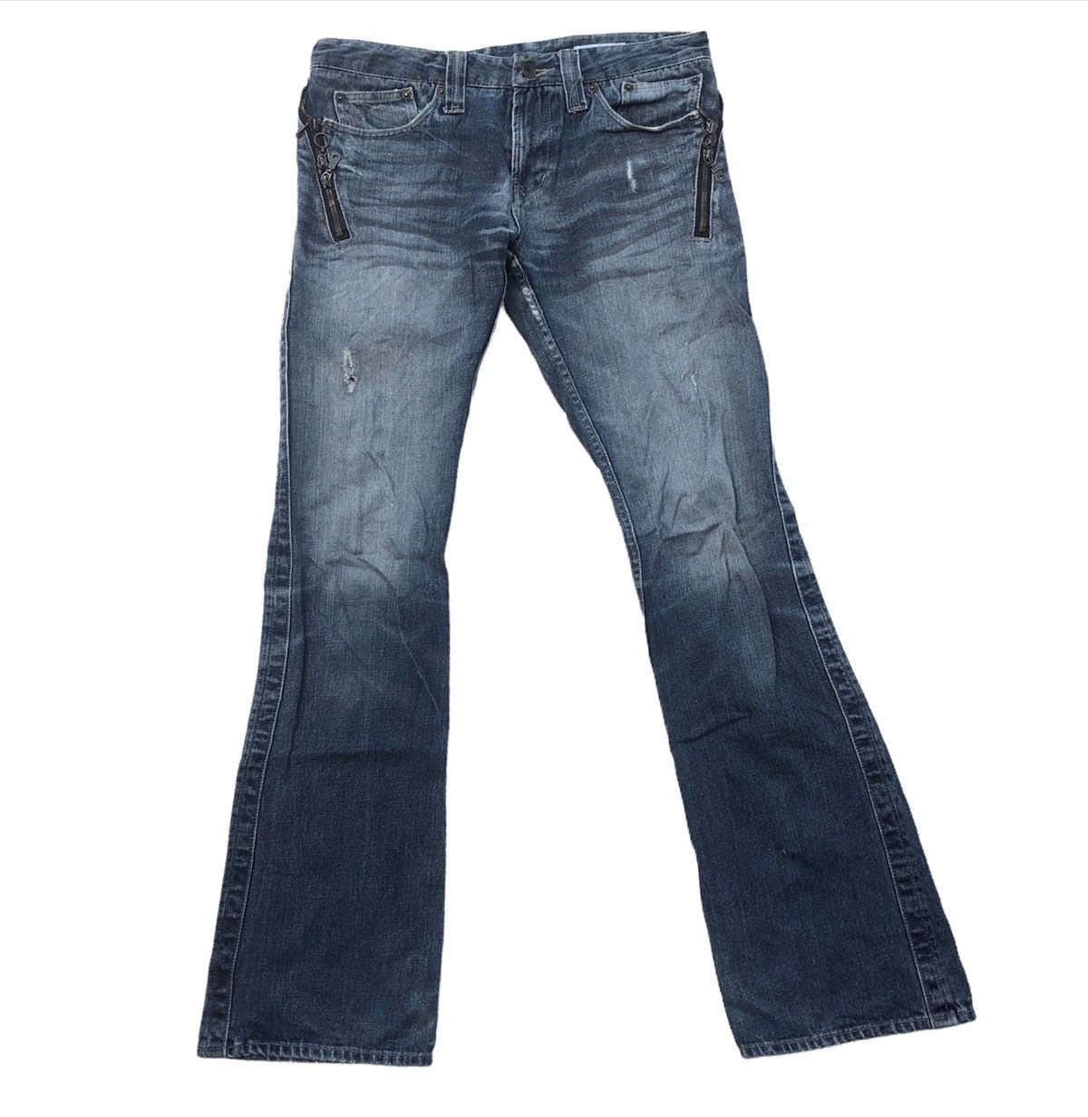 Vintage Semantic Design Multi Pocket Distressed Denim Rare