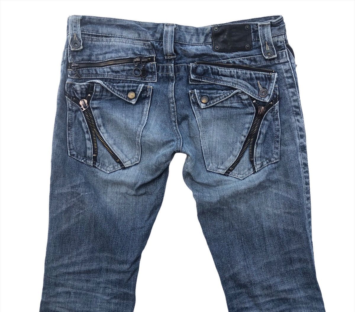 Vintage Semantic Design Multi Pocket Distressed Denim Rare