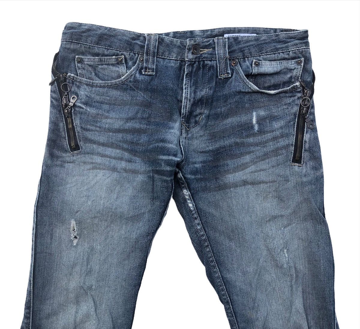 Vintage Semantic Design Multi Pocket Distressed Denim Rare