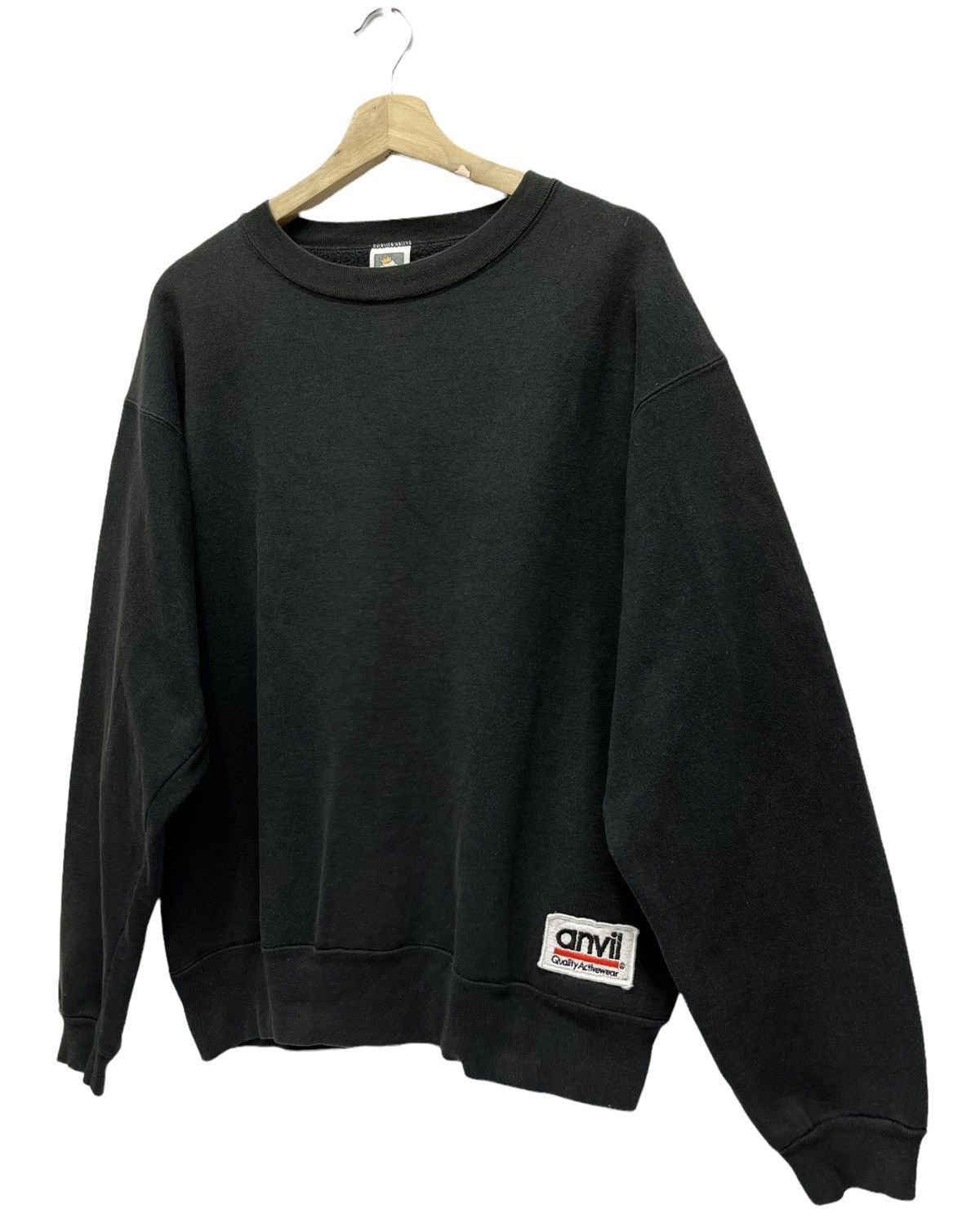 Anvil × Vintage Vintage ANVIL Faded Black Sweater Made In USA Size US M / EU 48-50 / 2 - 1 Thumbnail