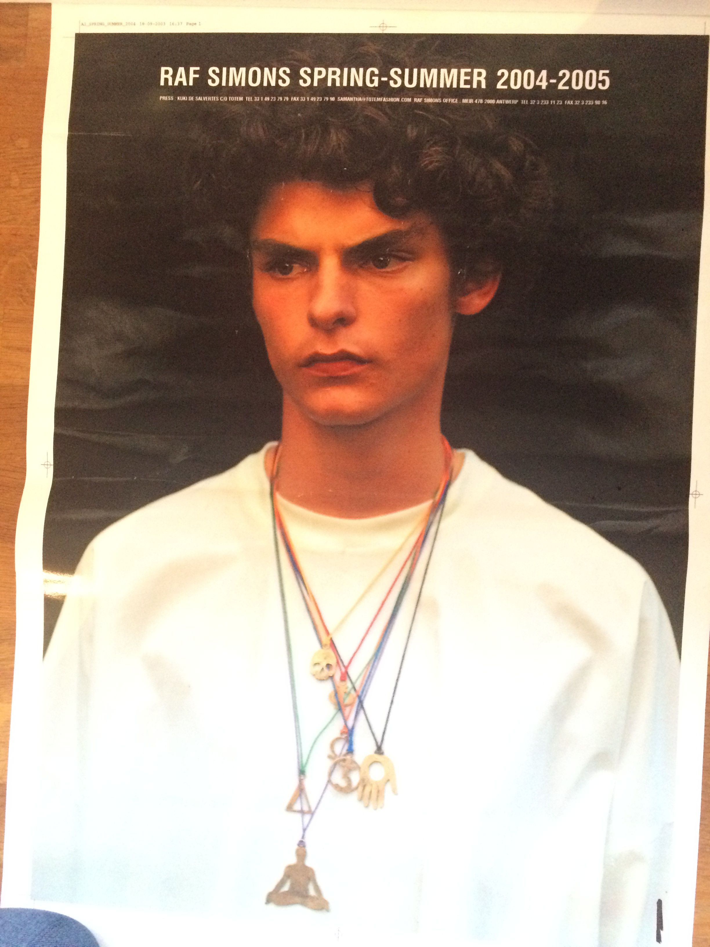 One-Of Raf Simons Poster SS 04-05