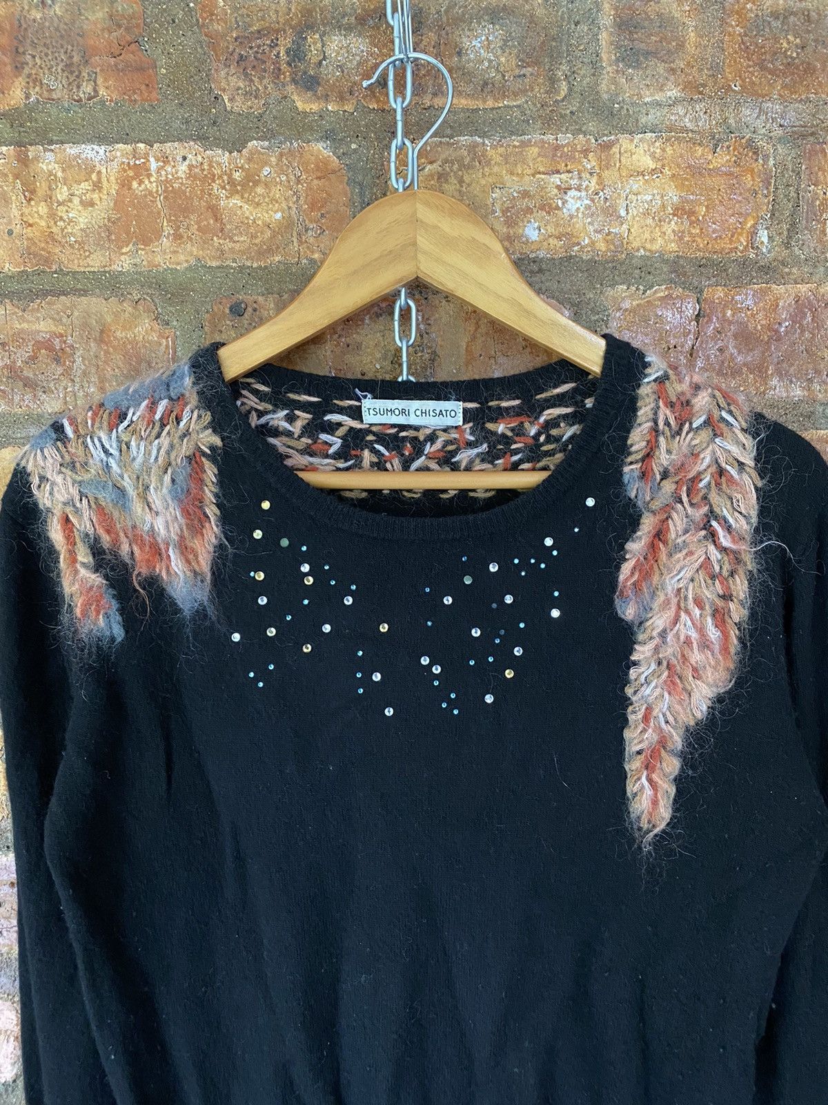 Tsumori Chisato Vtg Fox neck knit wool Size M / US 6-8 / IT 42-44 - 3 Thumbnail