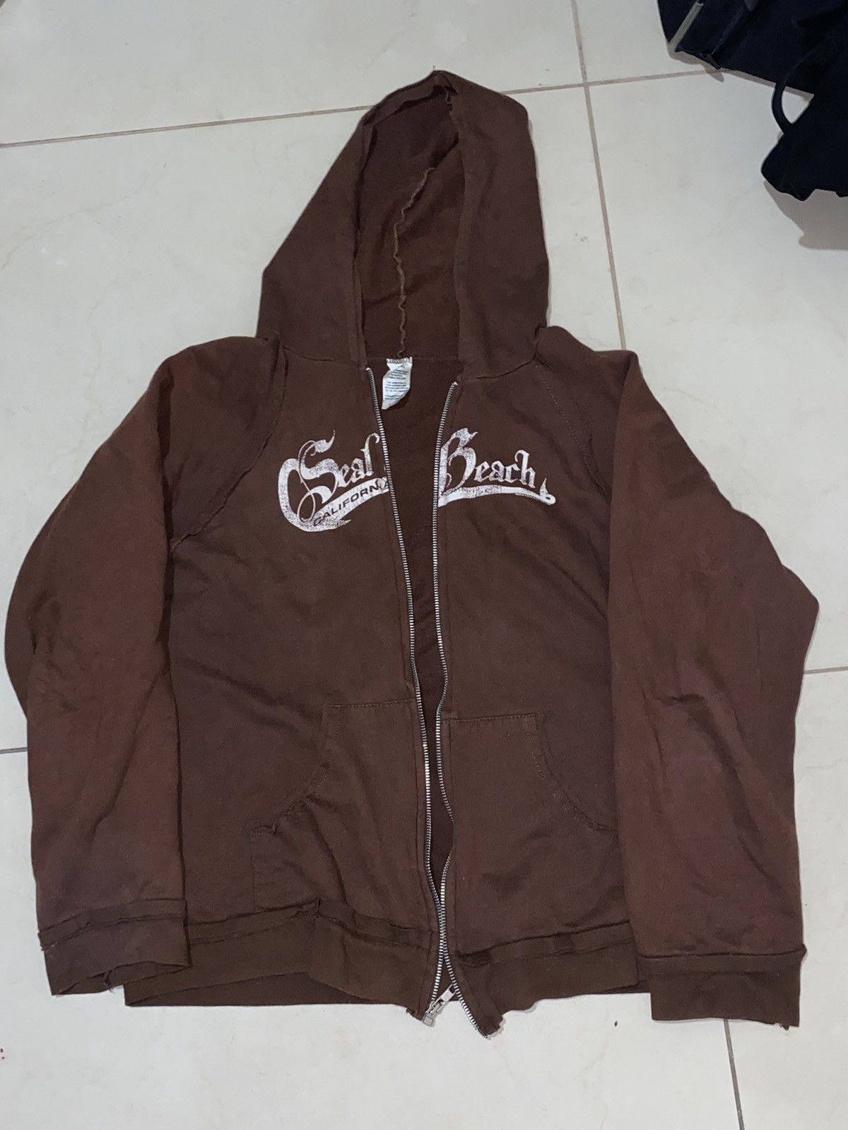 Vintage Graphic Zip-Up Hoodie
