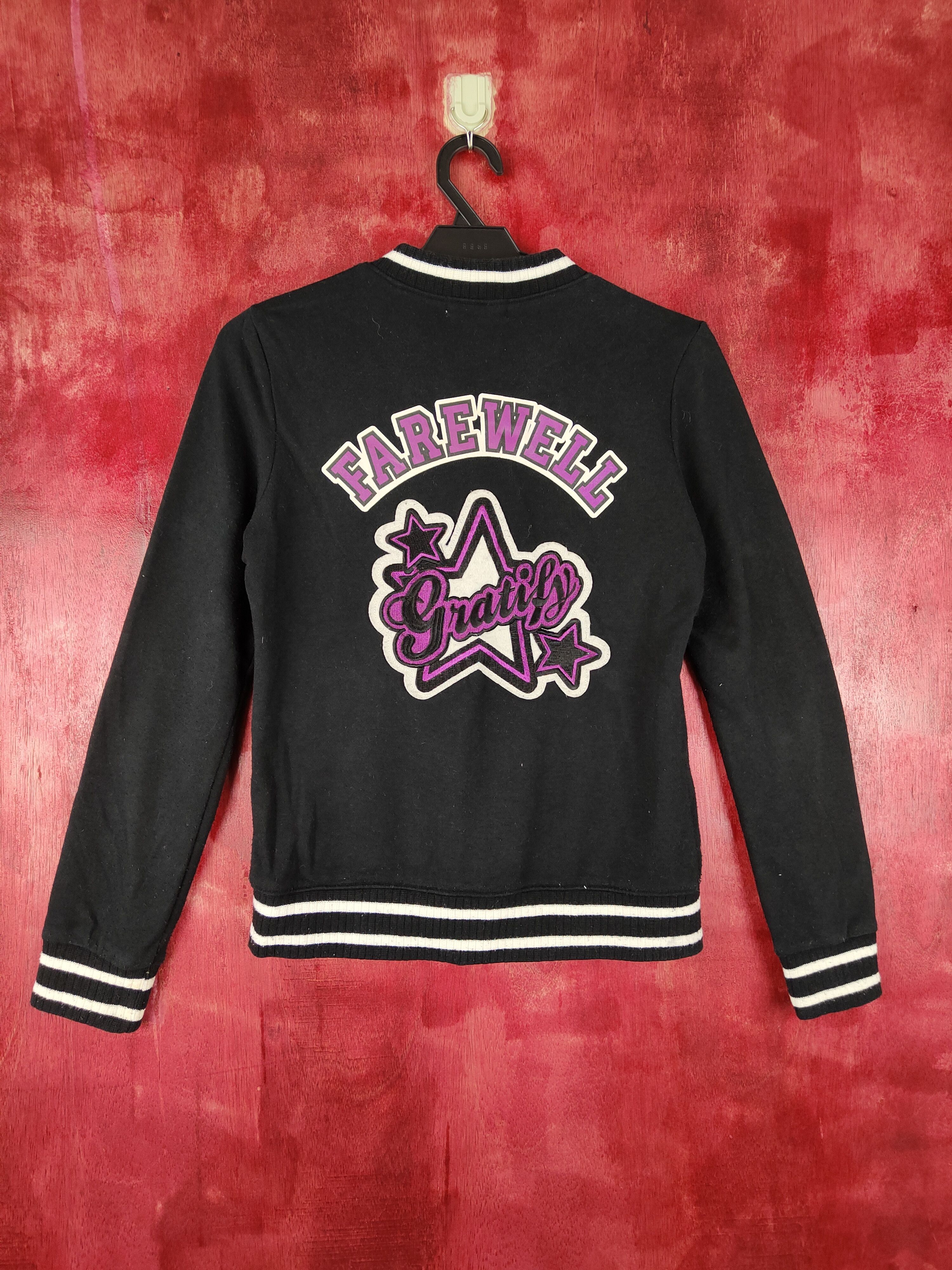 Japanese Brand C.O.L.Z.A Farewell Gratify Black varsity jacket #3245 Size S / US 4 / IT 40 - 1 Thumbnail
