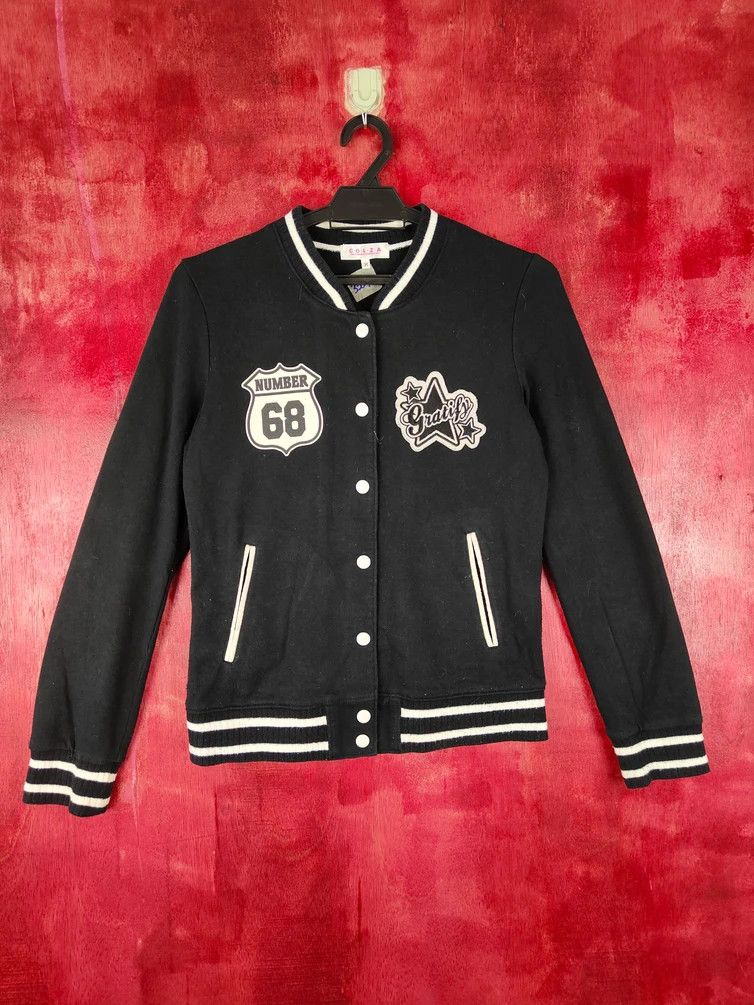 Japanese Brand C.O.L.Z.A Farewell Gratify Black varsity jacket #3245 Size S / US 4 / IT 40 - 14 Thumbnail