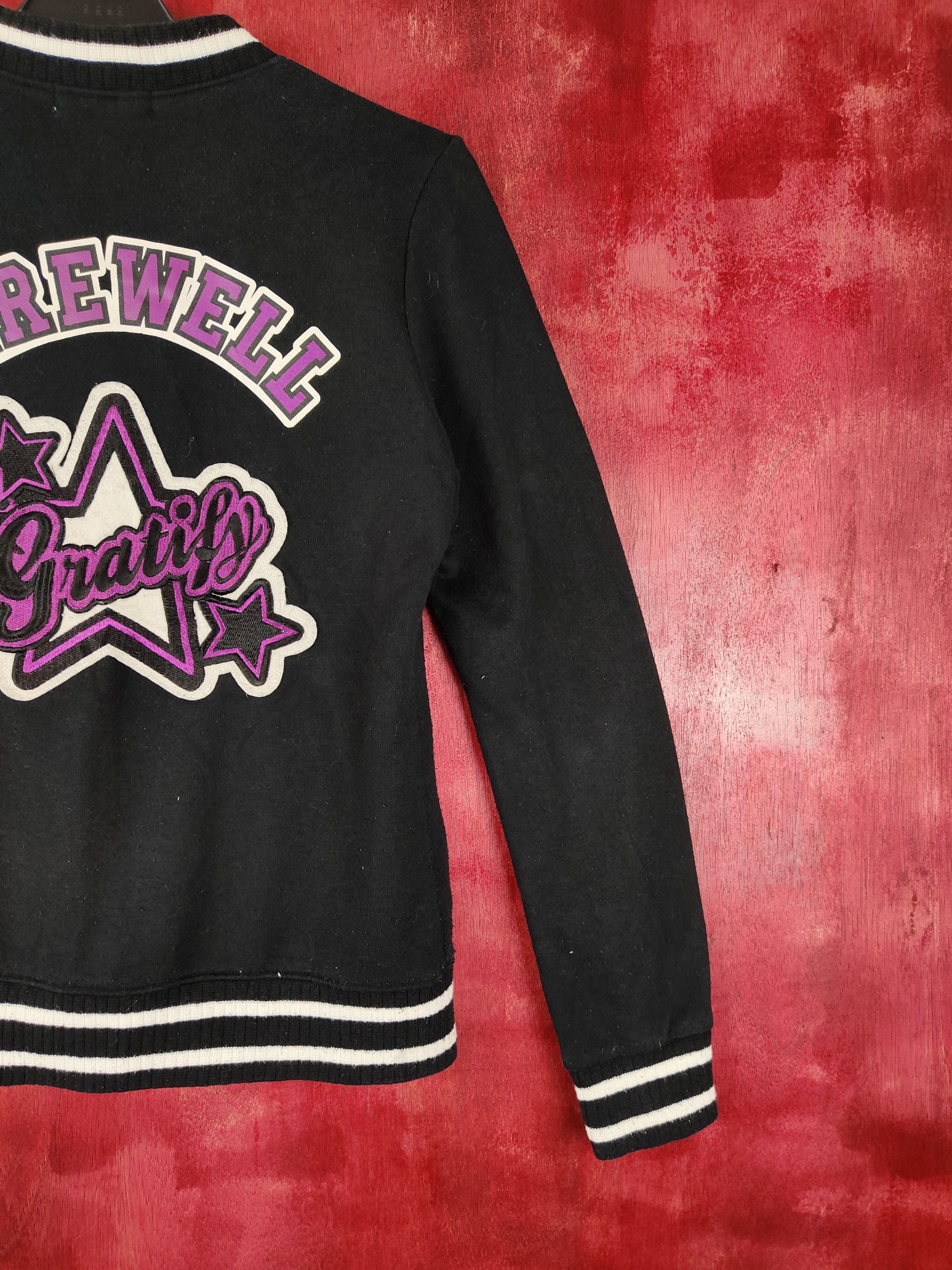 Japanese Brand C.O.L.Z.A Farewell Gratify Black varsity jacket #3245 Size S / US 4 / IT 40 - 4 Thumbnail