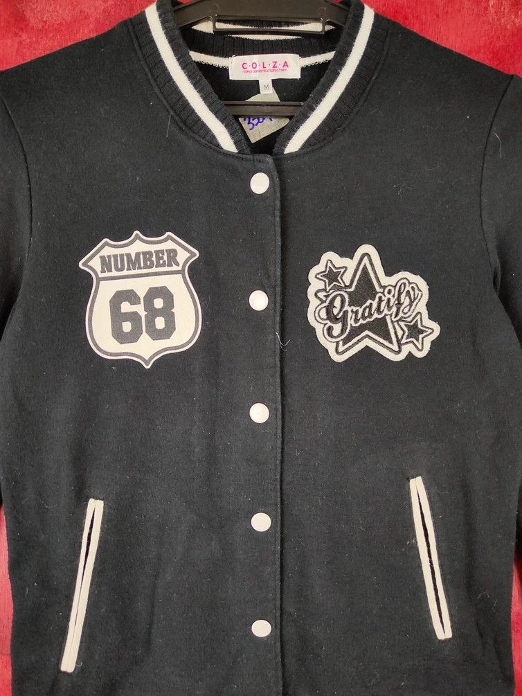 Japanese Brand C.O.L.Z.A Farewell Gratify Black varsity jacket #3245 Size S / US 4 / IT 40 - 13 Thumbnail