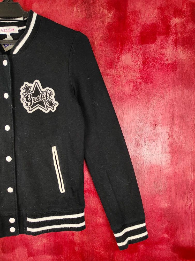 Japanese Brand C.O.L.Z.A Farewell Gratify Black varsity jacket #3245 Size S / US 4 / IT 40 - 7 Thumbnail