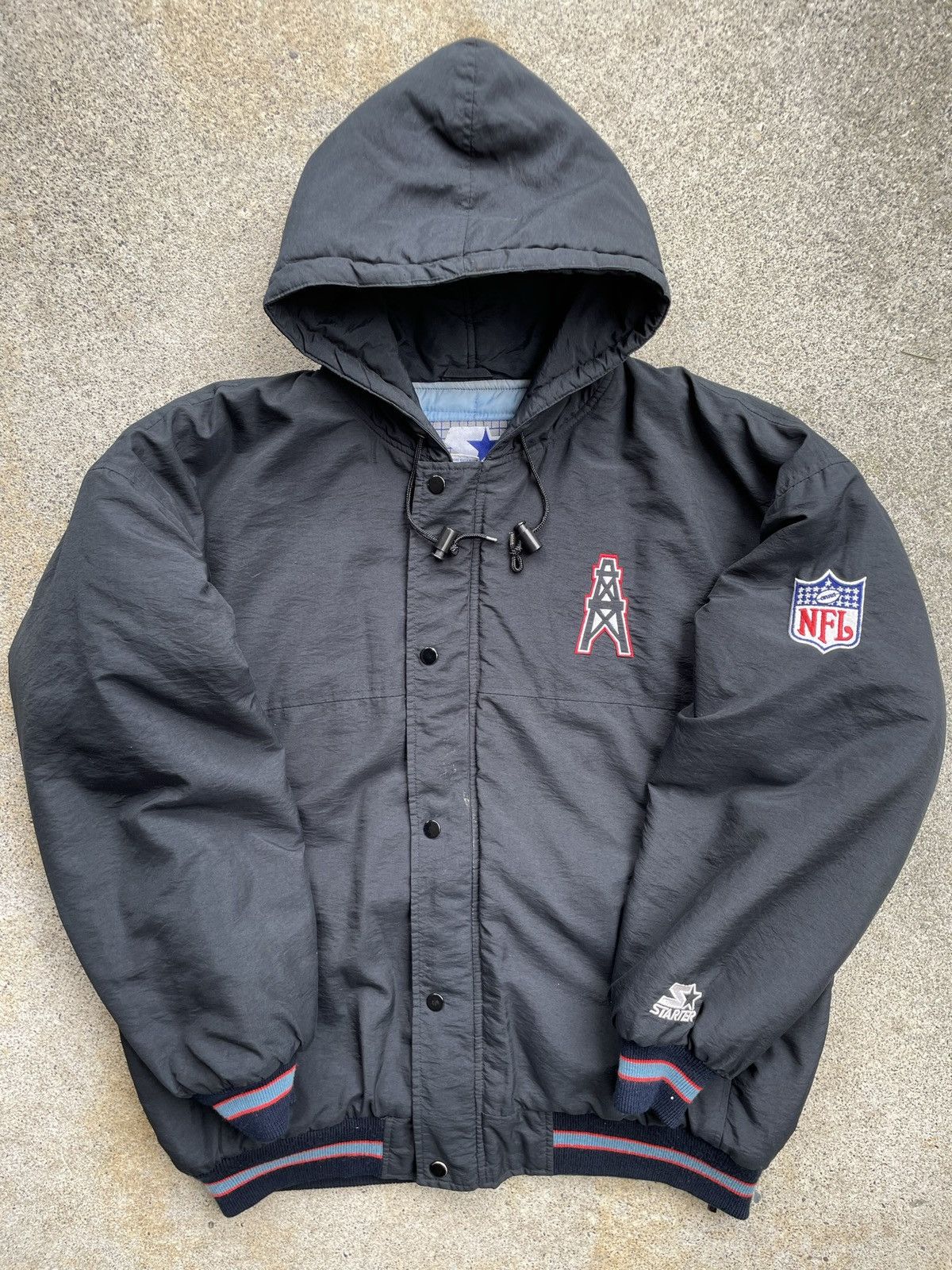 Houston oilers bomber jacket hotsell