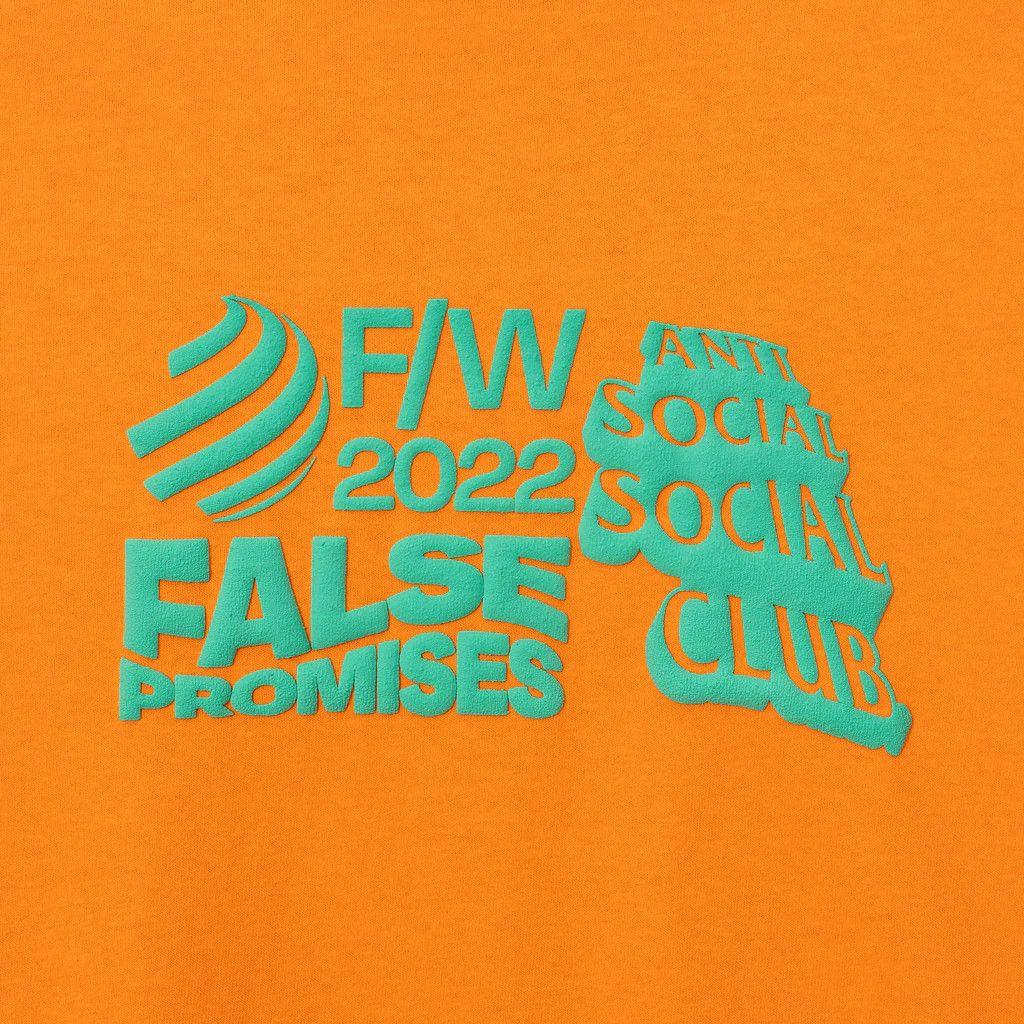 DS FW22 Green ASSC False Promises Orange Tee BApe Kith kaws