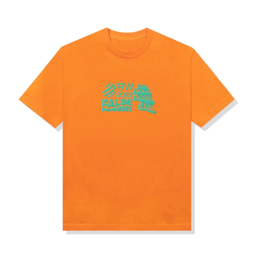 DS FW22 Green ASSC False Promises Orange Tee BApe Kith kaws