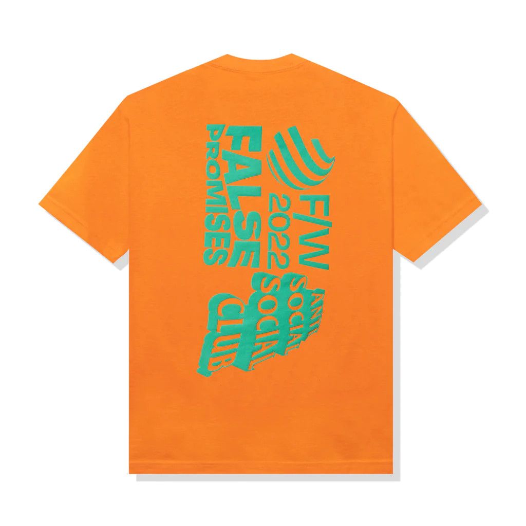 DS FW22 Green ASSC False Promises Orange Tee BApe Kith kaws