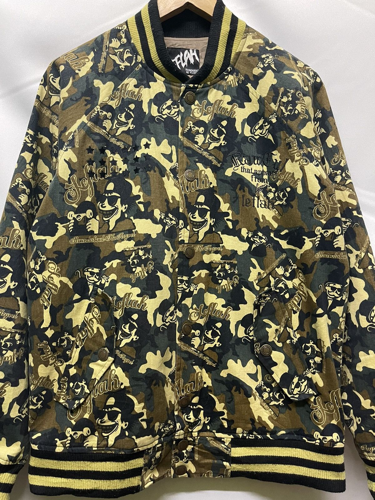 Japanese Brand LEFLAH ROUNDABOUT NO REGRET FULLPRINT JACKET Size US L / EU 52-54 / 3 - 3 Thumbnail