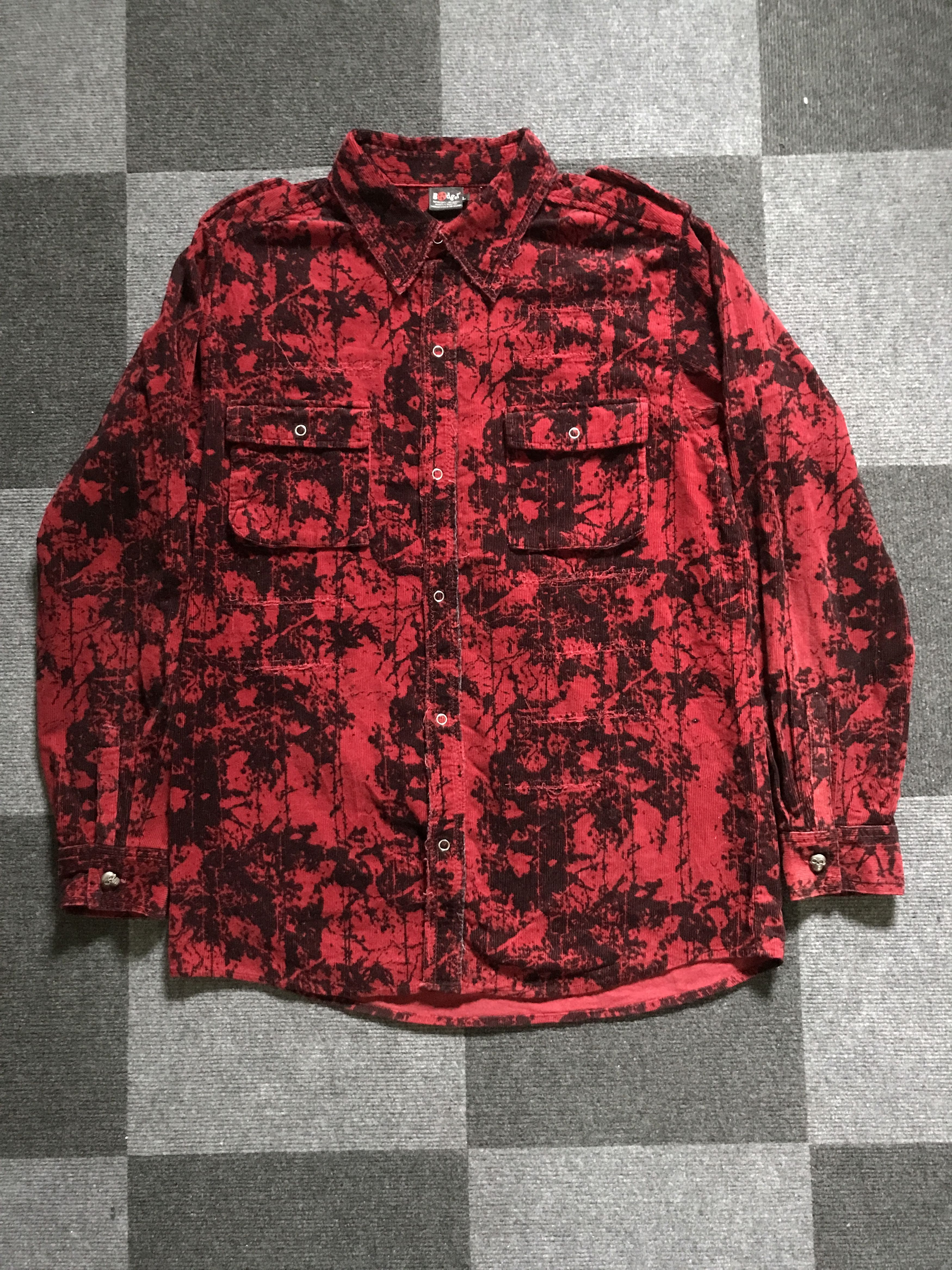 BUS8 BADGER Japan Seditionary Distressed Curduroy Punk Shirt
