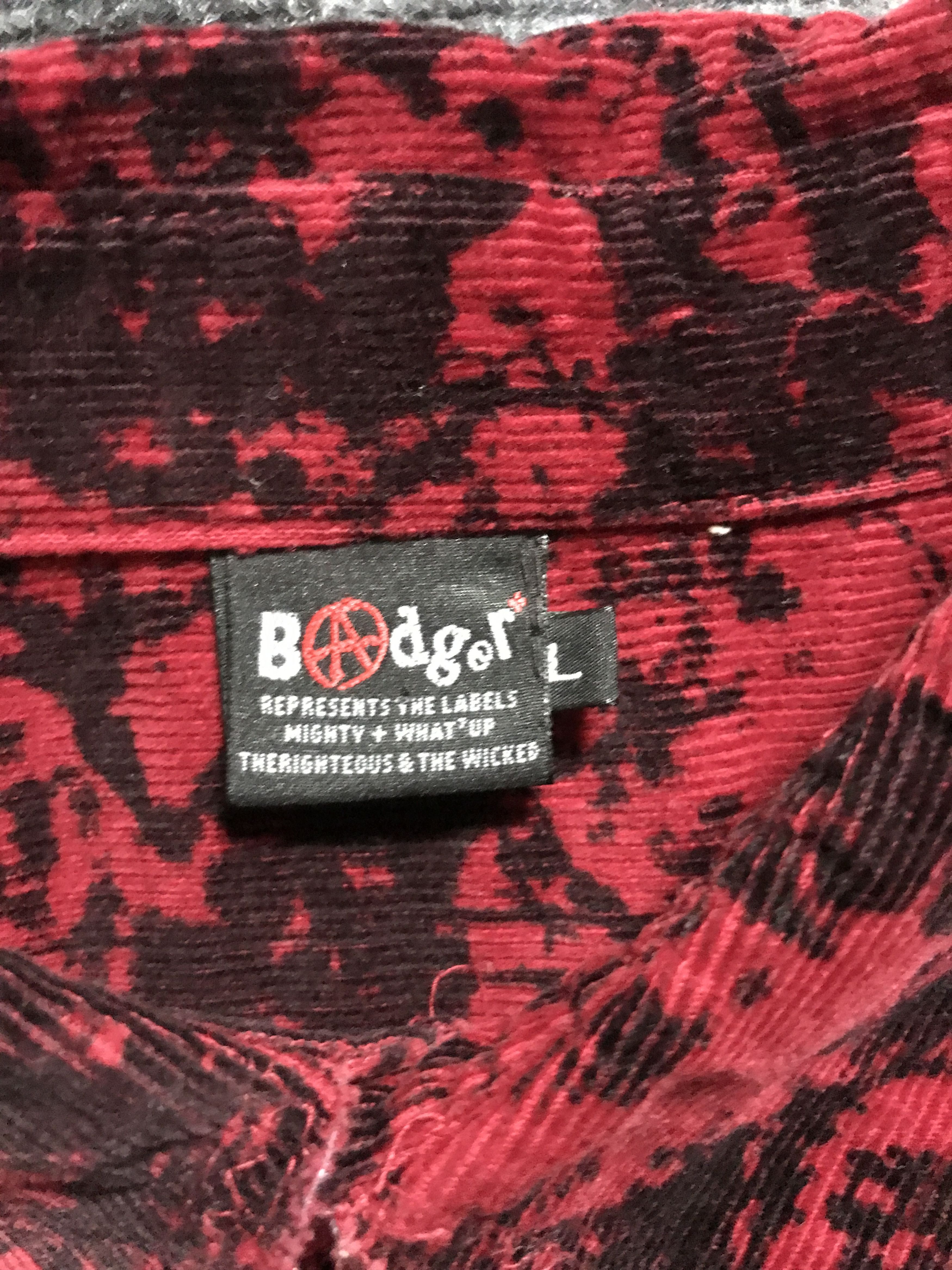 Japanese Brand × Seditionaries BUS8 BADGER Japan Seditionary Distressed Curduroy Punk Shirt Size US L / EU 52-54 / 3 - 11 Thumbnail