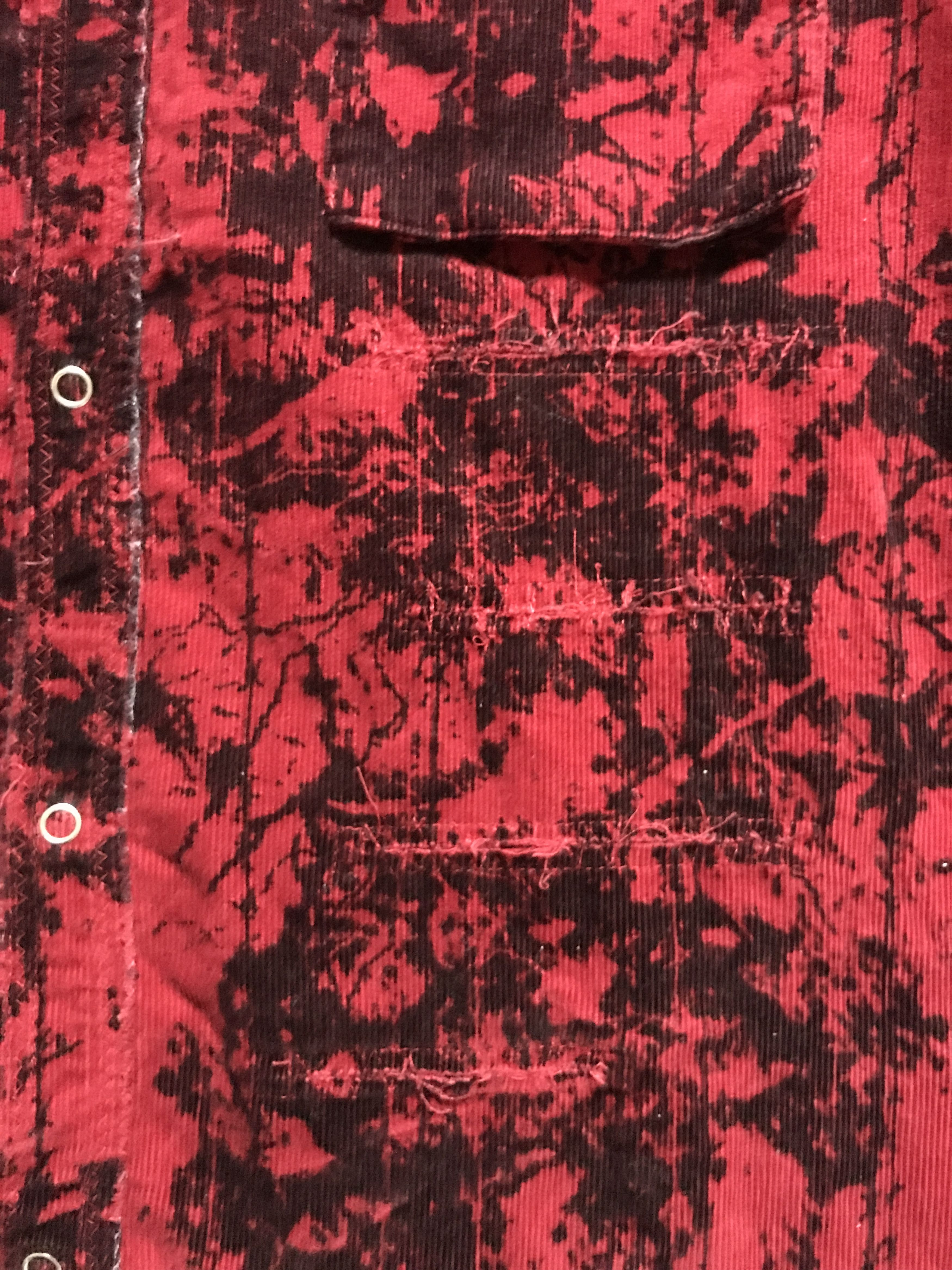 Japanese Brand × Seditionaries BUS8 BADGER Japan Seditionary Distressed Curduroy Punk Shirt Size US L / EU 52-54 / 3 - 9 Thumbnail