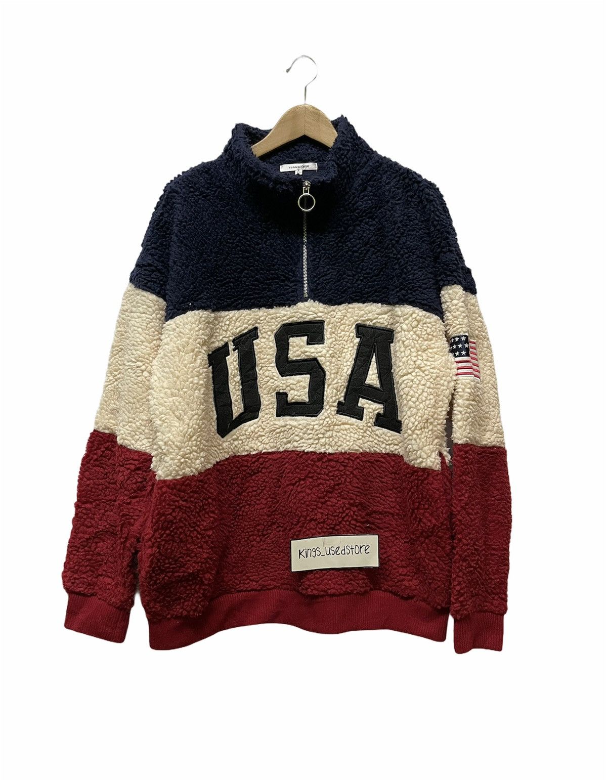 Japanese Brand × Vintage Vintage suggestion half zip big logo USA jacket Size US L / EU 52-54 / 3 - 1 Thumbnail
