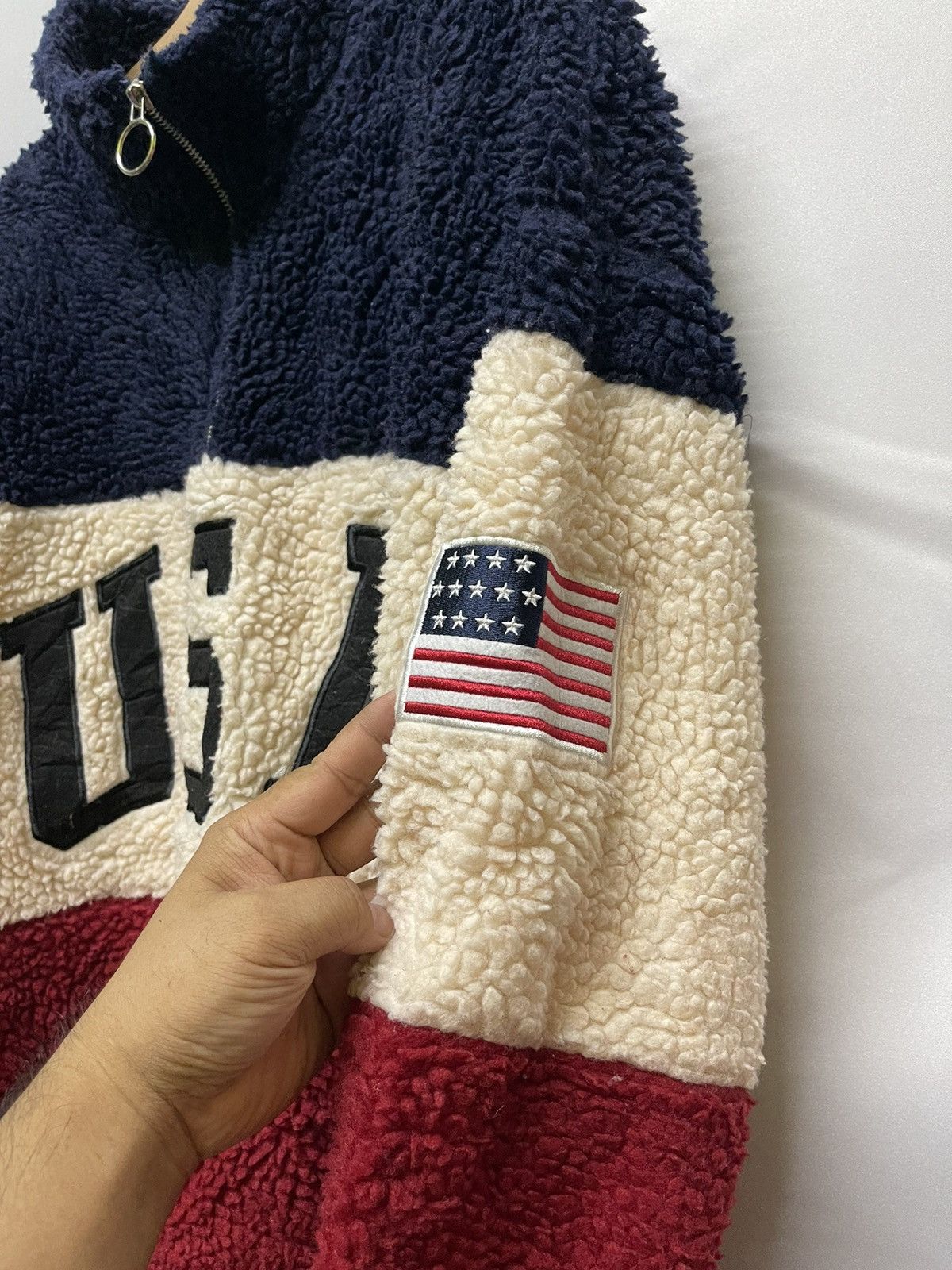 Japanese Brand × Vintage Vintage suggestion half zip big logo USA jacket Size US L / EU 52-54 / 3 - 6 Thumbnail