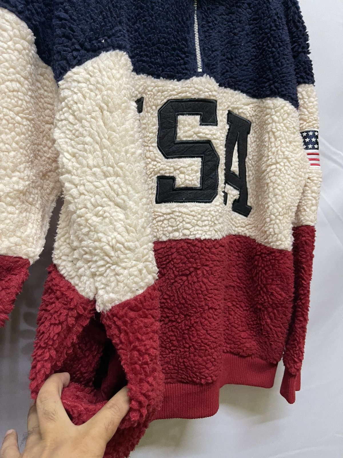 Japanese Brand × Vintage Vintage suggestion half zip big logo USA jacket Size US L / EU 52-54 / 3 - 5 Thumbnail