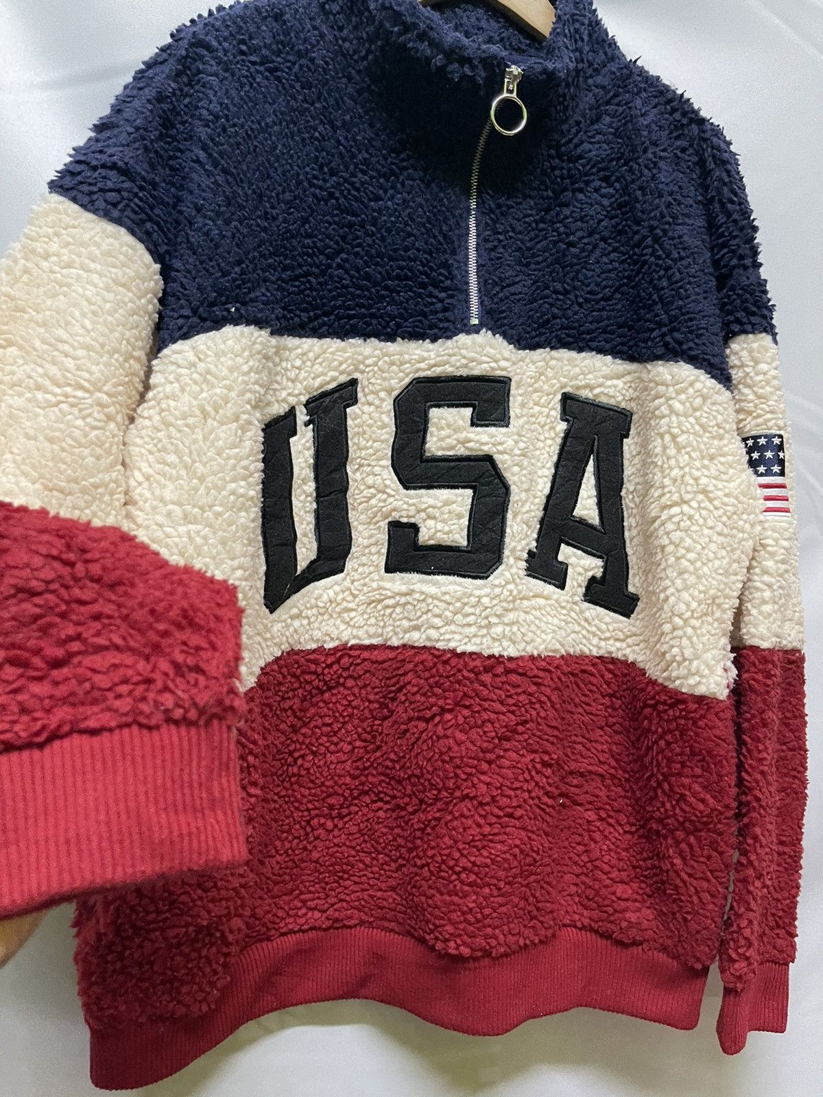 Japanese Brand × Vintage Vintage suggestion half zip big logo USA jacket Size US L / EU 52-54 / 3 - 4 Thumbnail