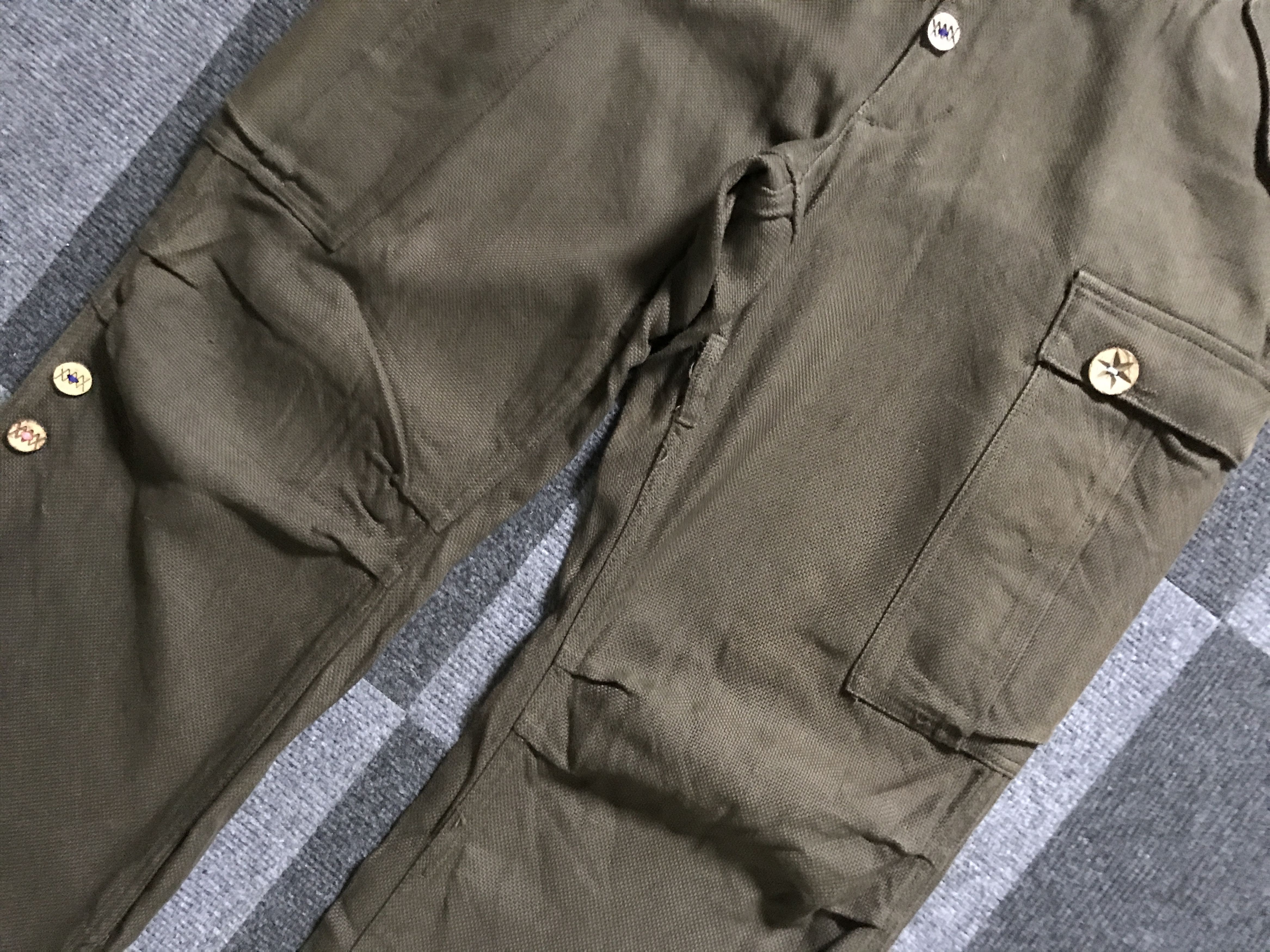 ADAM ET ROPE CP225 Adam Et Rope Japan M65 Military Linen Cargo Pant Size US 32 / EU 48 - 6 Thumbnail