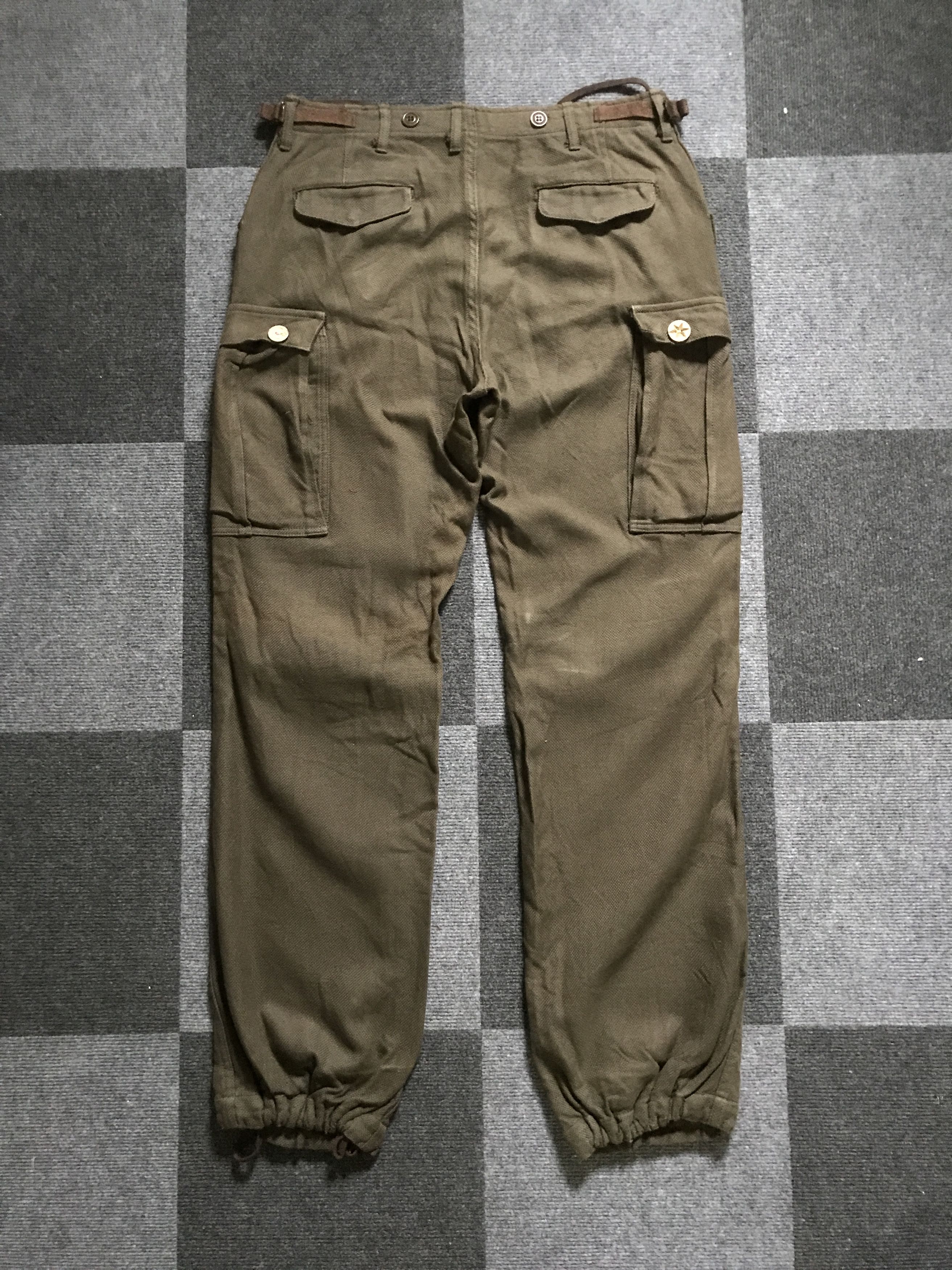 ADAM ET ROPE CP225 Adam Et Rope Japan M65 Military Linen Cargo Pant Size US 32 / EU 48 - 4 Thumbnail