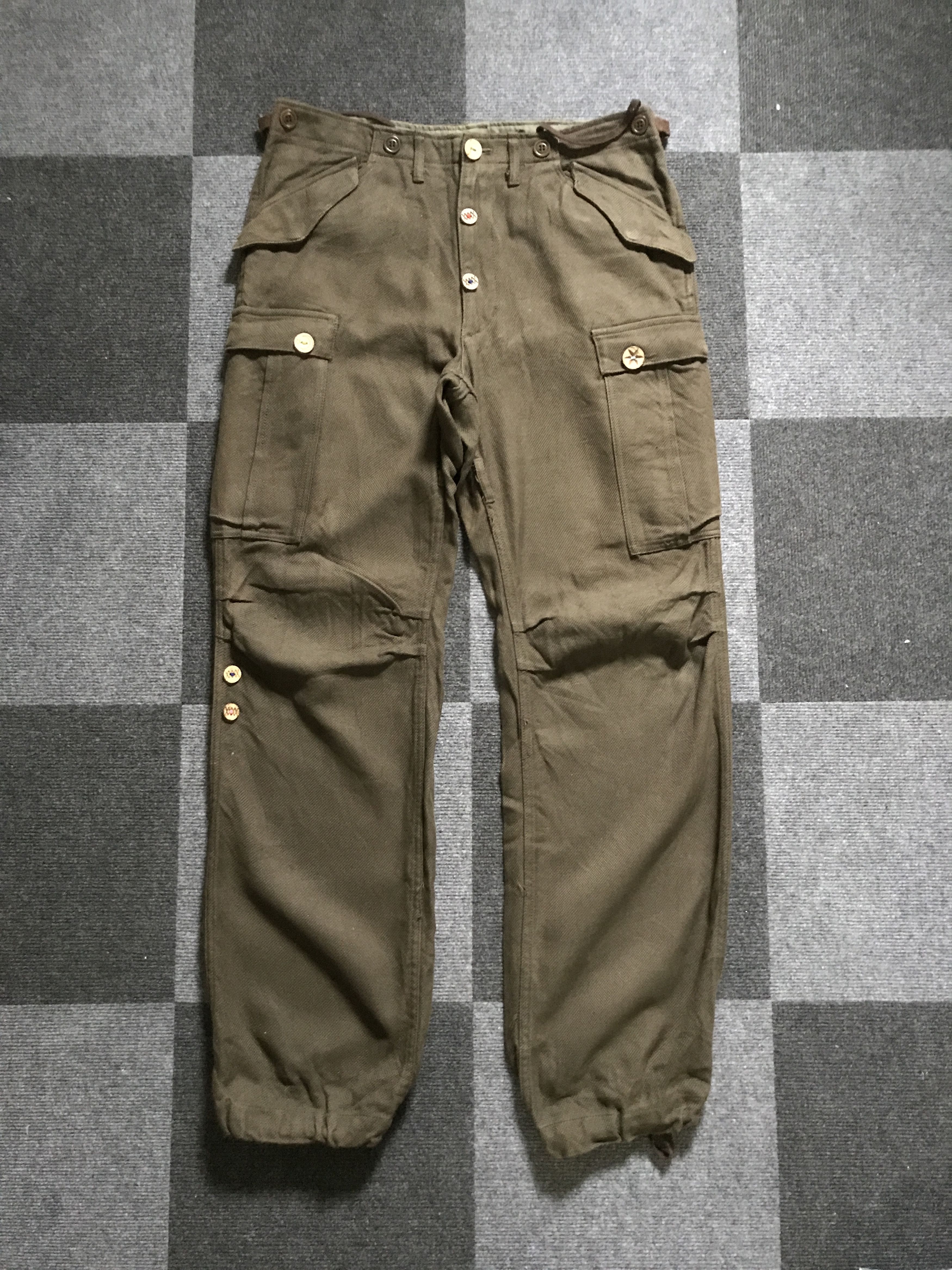 ADAM ET ROPE CP225 Adam Et Rope Japan M65 Military Linen Cargo Pant Size US 32 / EU 48 - 3 Thumbnail