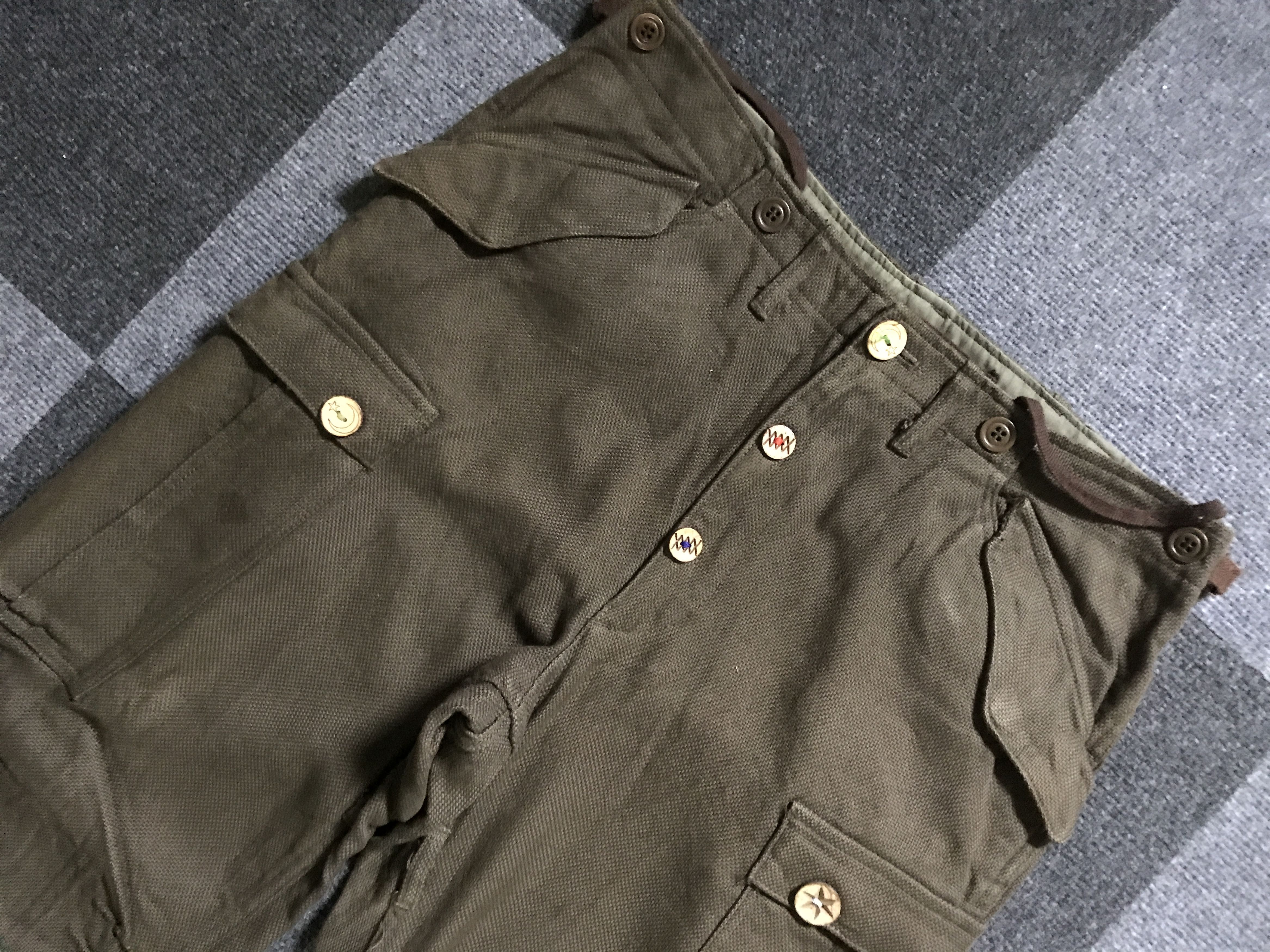 ADAM ET ROPE CP225 Adam Et Rope Japan M65 Military Linen Cargo Pant Size US 32 / EU 48 - 5 Thumbnail