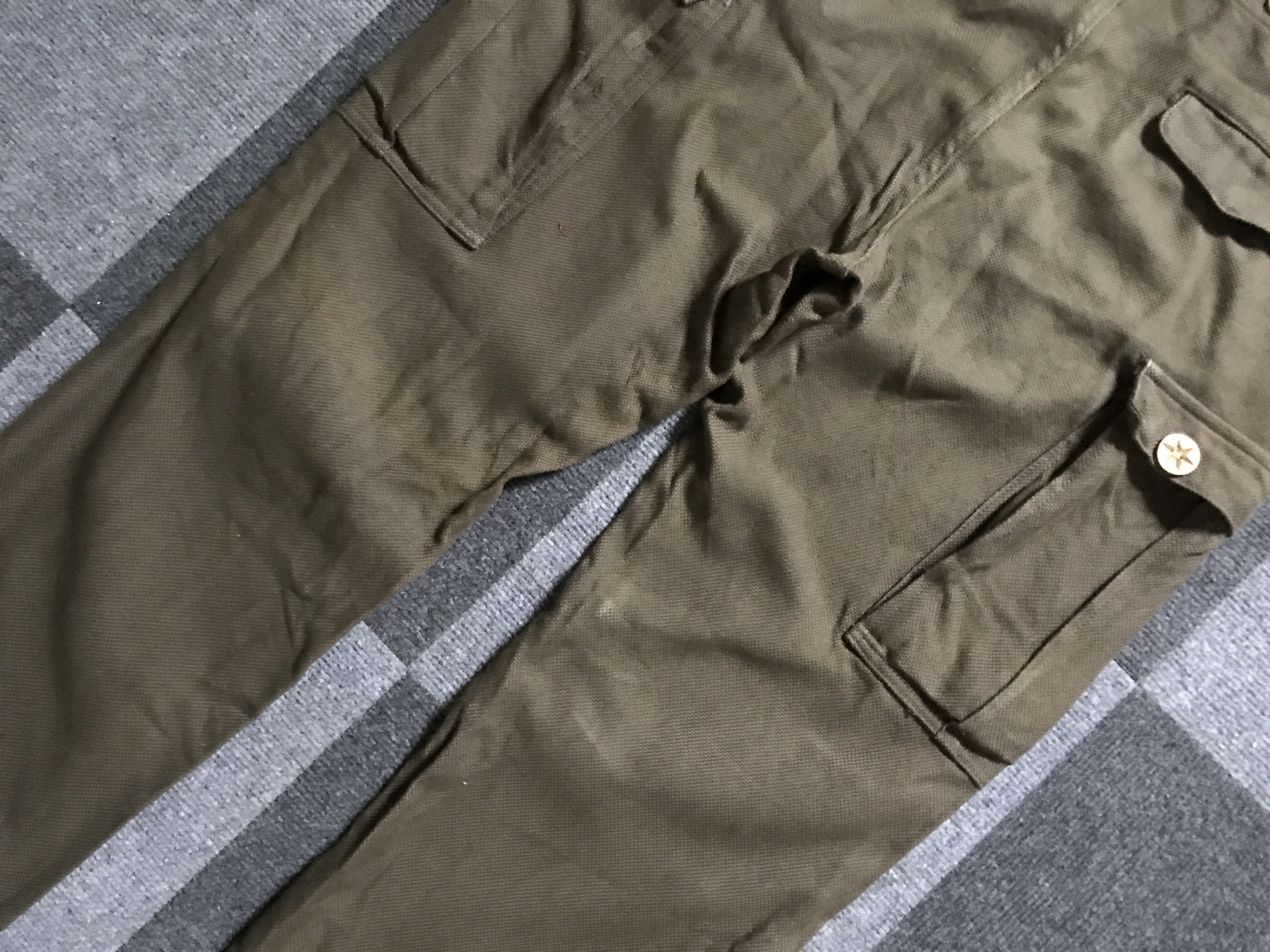 ADAM ET ROPE CP225 Adam Et Rope Japan M65 Military Linen Cargo Pant Size US 32 / EU 48 - 17 Thumbnail