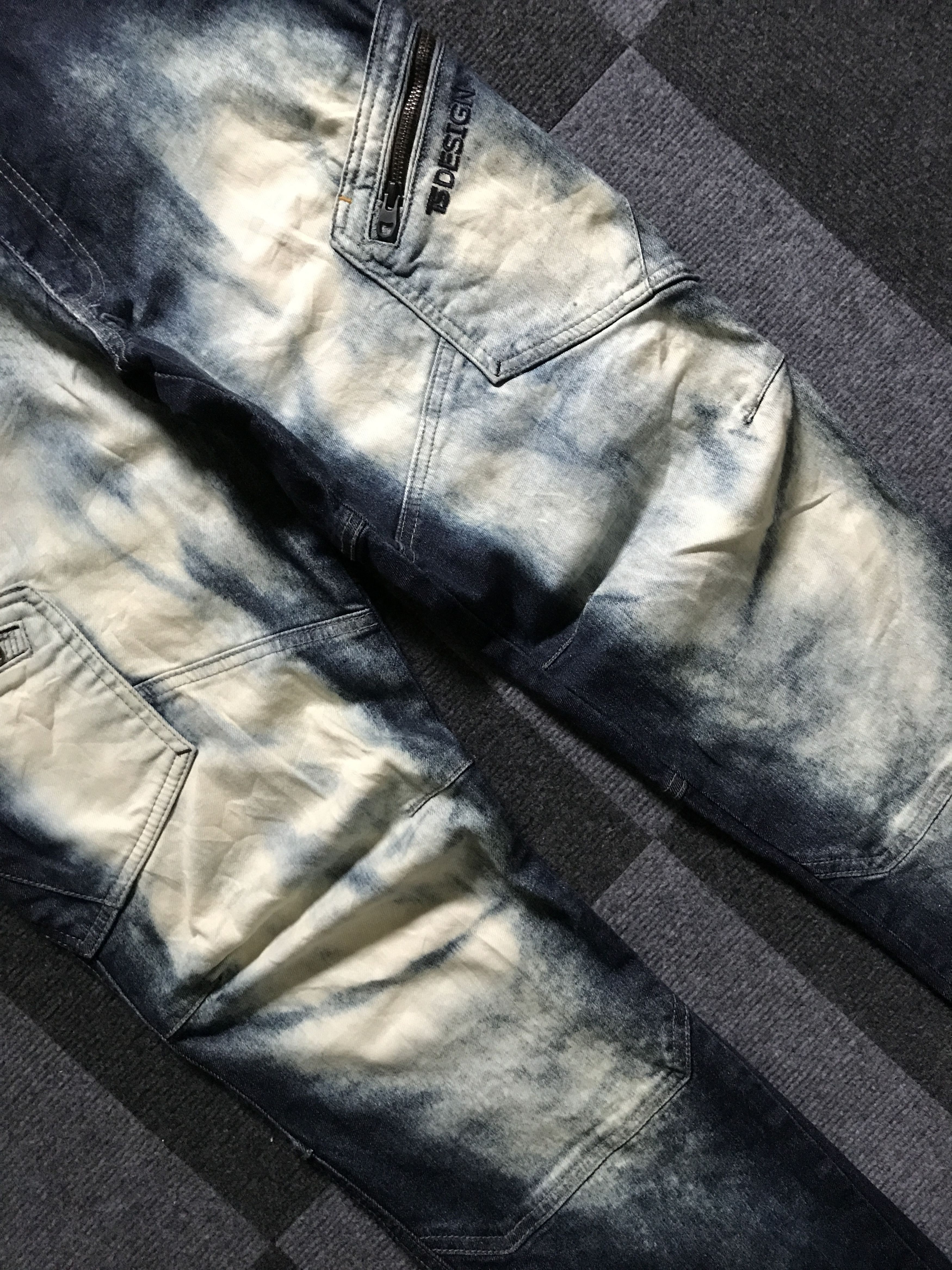 Japanese Brand CP226 TS DESIGN Stone Acid Wash Faded Cargo Pant Size US 30 / EU 46 - 5 Thumbnail