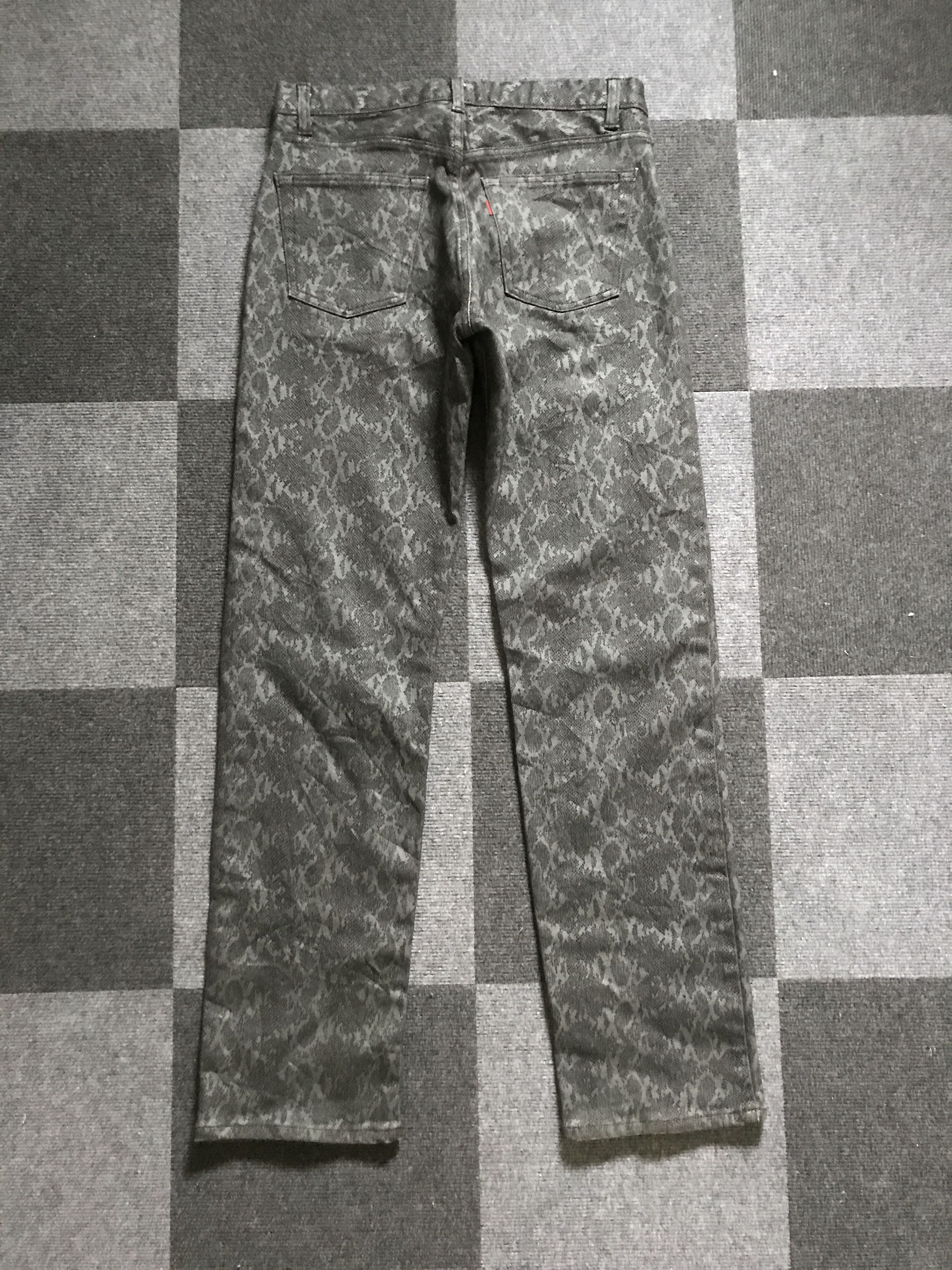 Japanese Brand D98 VELVET GLOVE Japan Snake Skin Street Designer Jeans Size US 30 / EU 46 - 8 Thumbnail