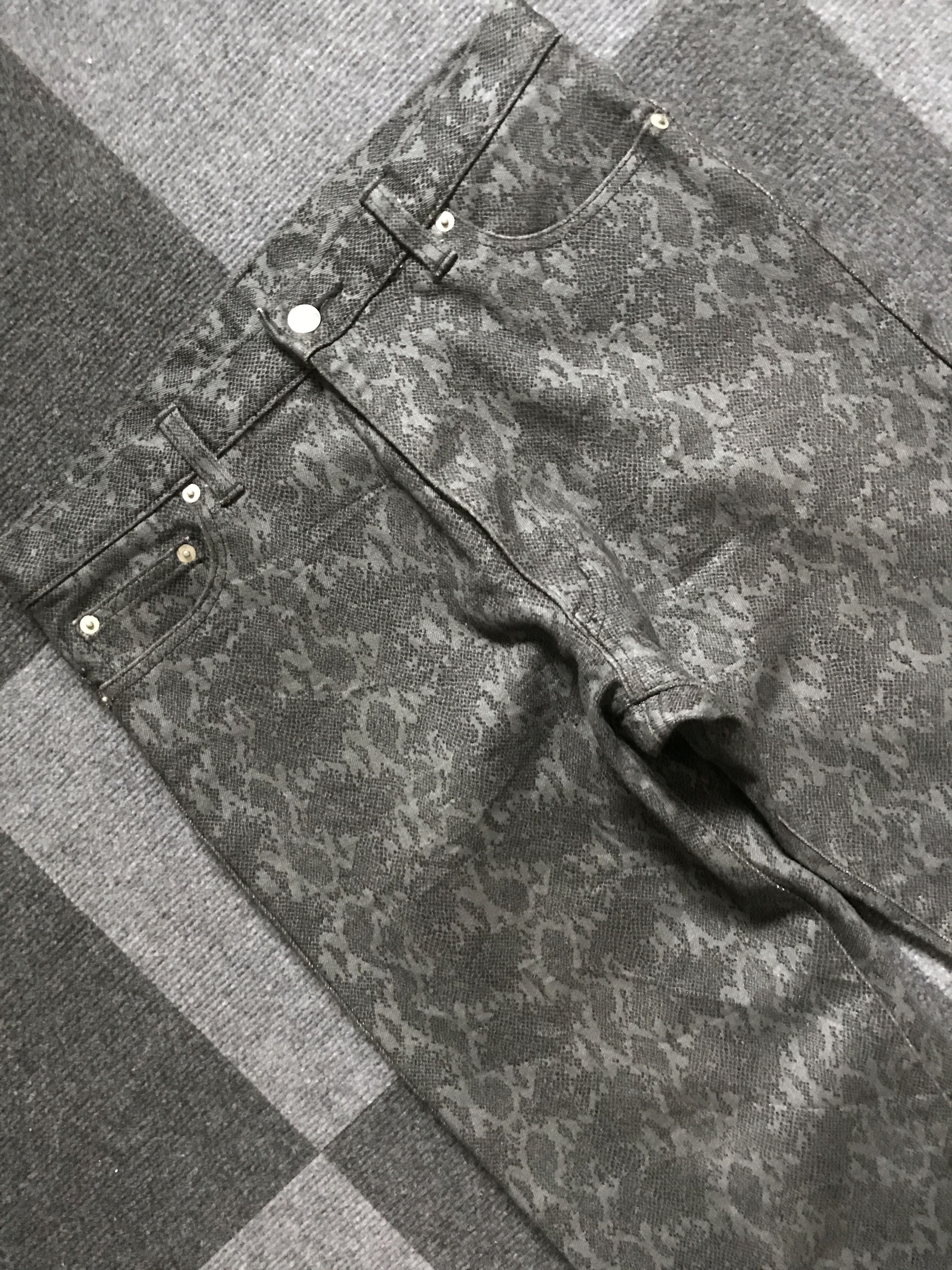 Japanese Brand D98 VELVET GLOVE Japan Snake Skin Street Designer Jeans Size US 30 / EU 46 - 4 Thumbnail