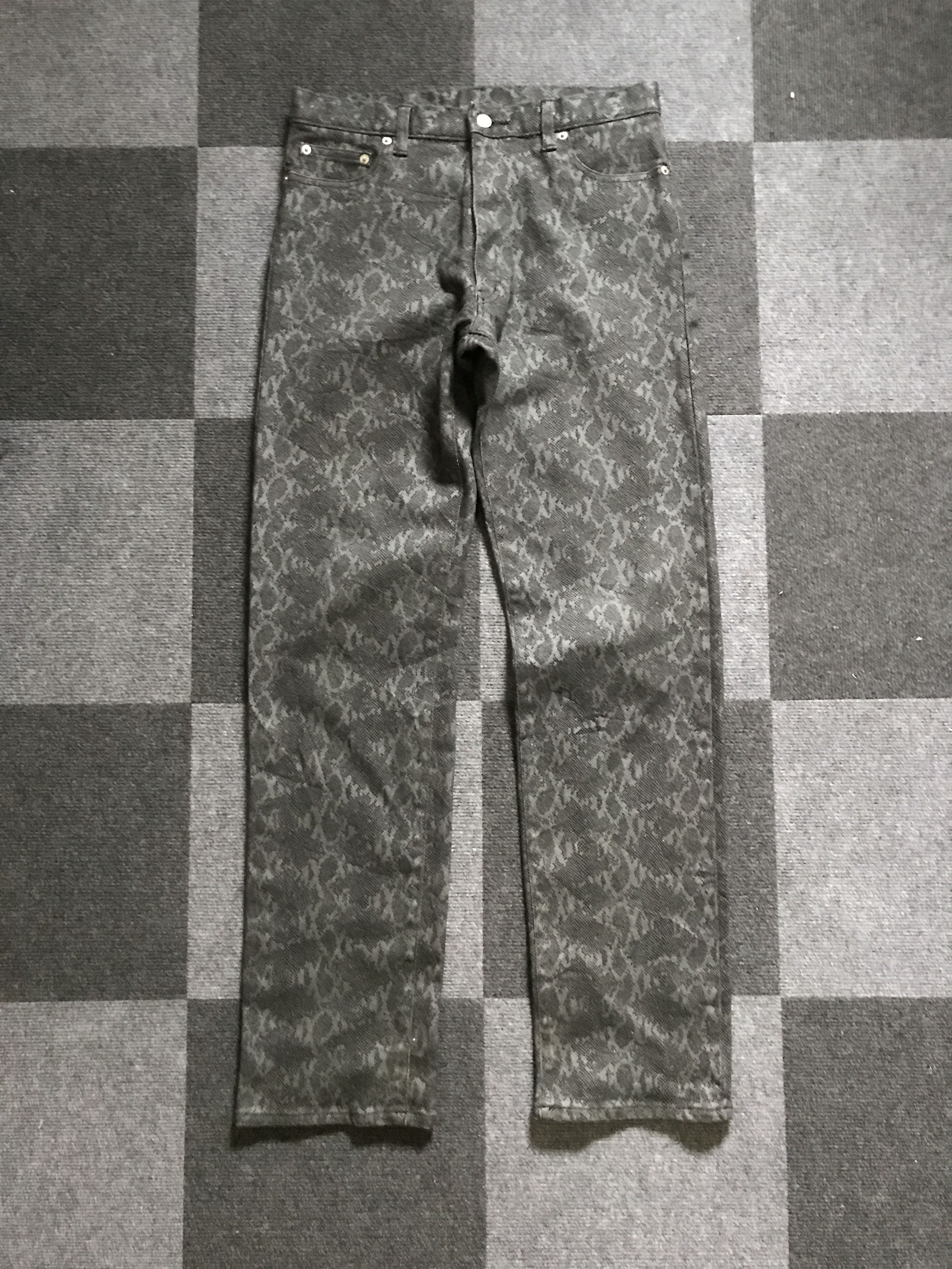 Japanese Brand D98 VELVET GLOVE Japan Snake Skin Street Designer Jeans Size US 30 / EU 46 - 3 Thumbnail