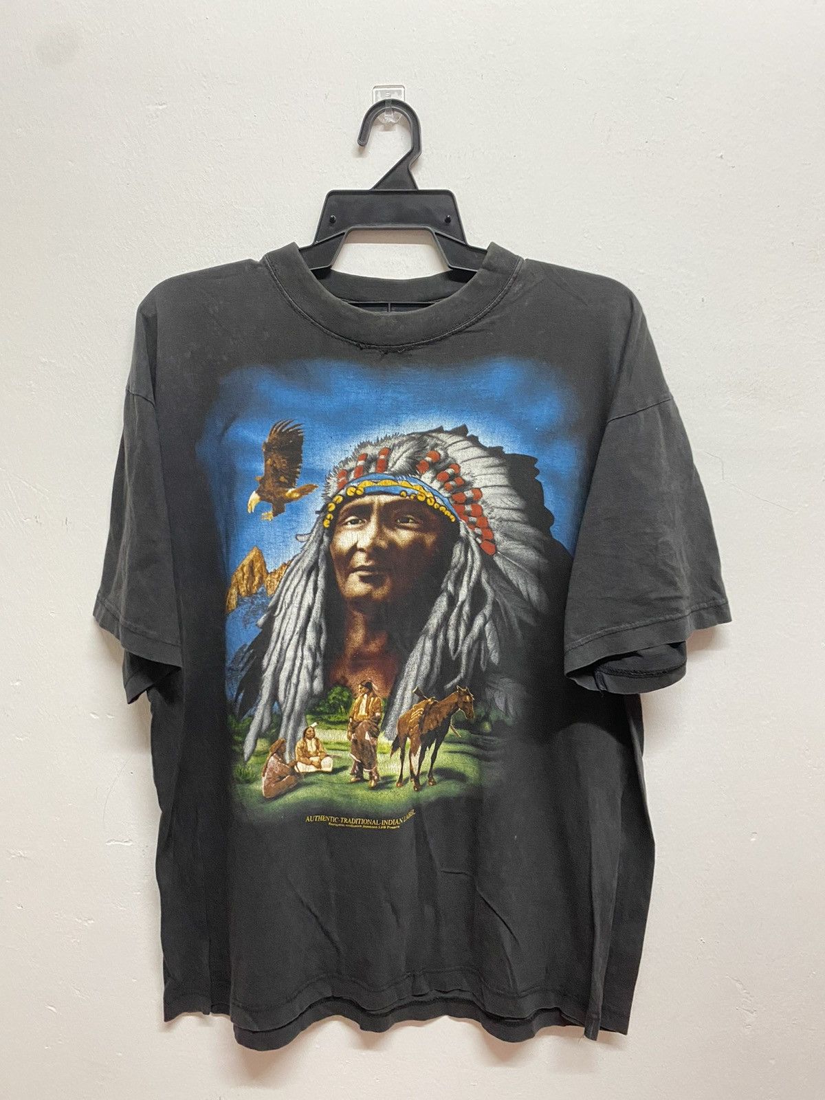 Vintage 90’s Native Traditional Culture Faded Worn Tee