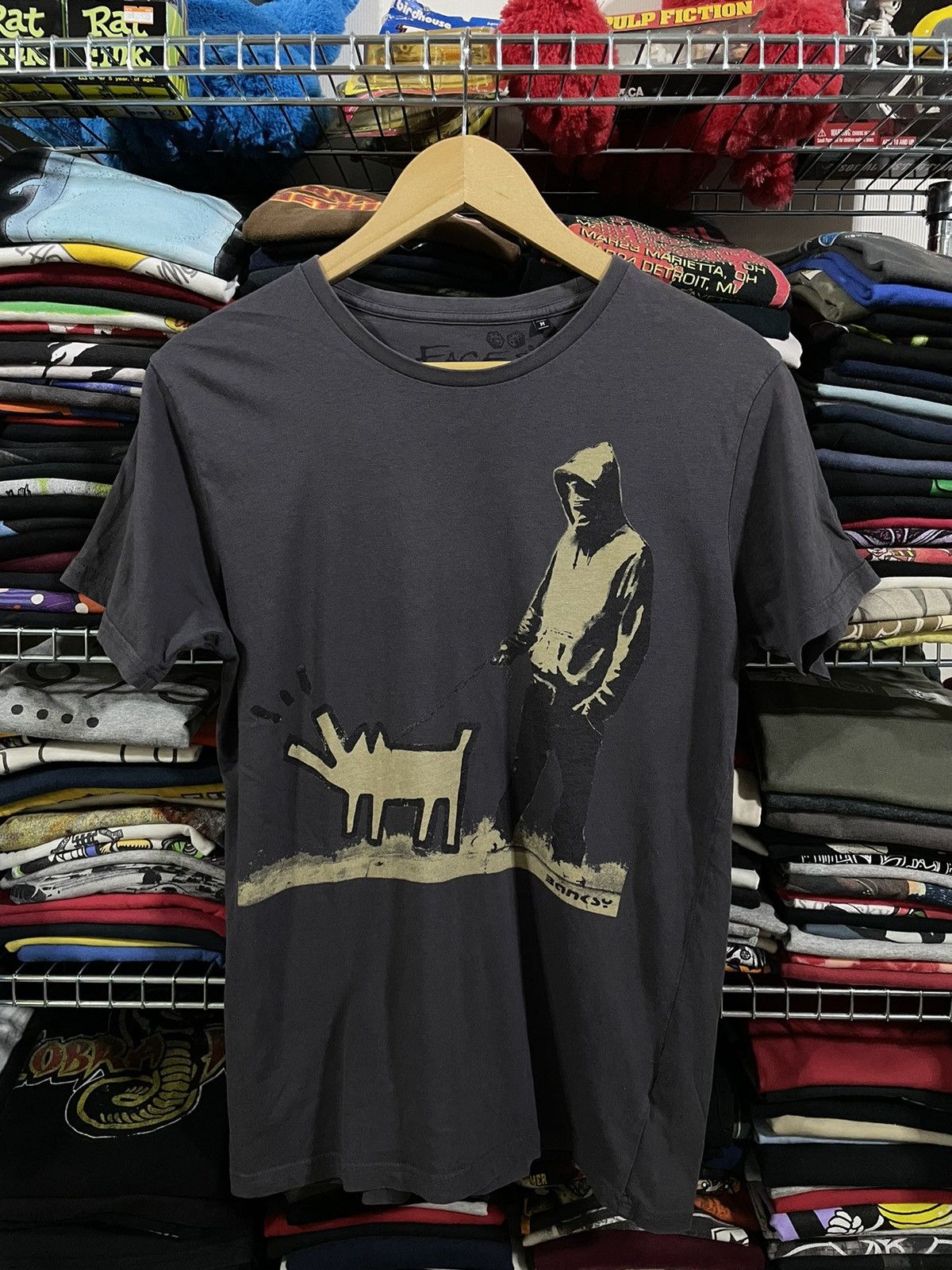 Keith Haring × Vintage Banksy Keith haring dog street art graffiti tee artist y2K Size US M / EU 48-50 / 2 - 1 Thumbnail