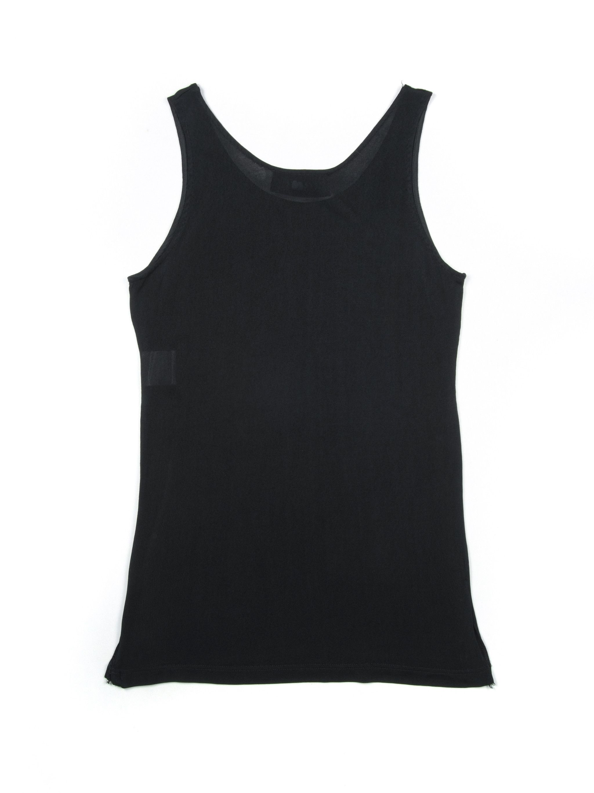 Beauty Beast Vintage Marc Cain Black Mesh Viscose Tank Top Size S / US 4 / IT 40 - 2 Thumbnail