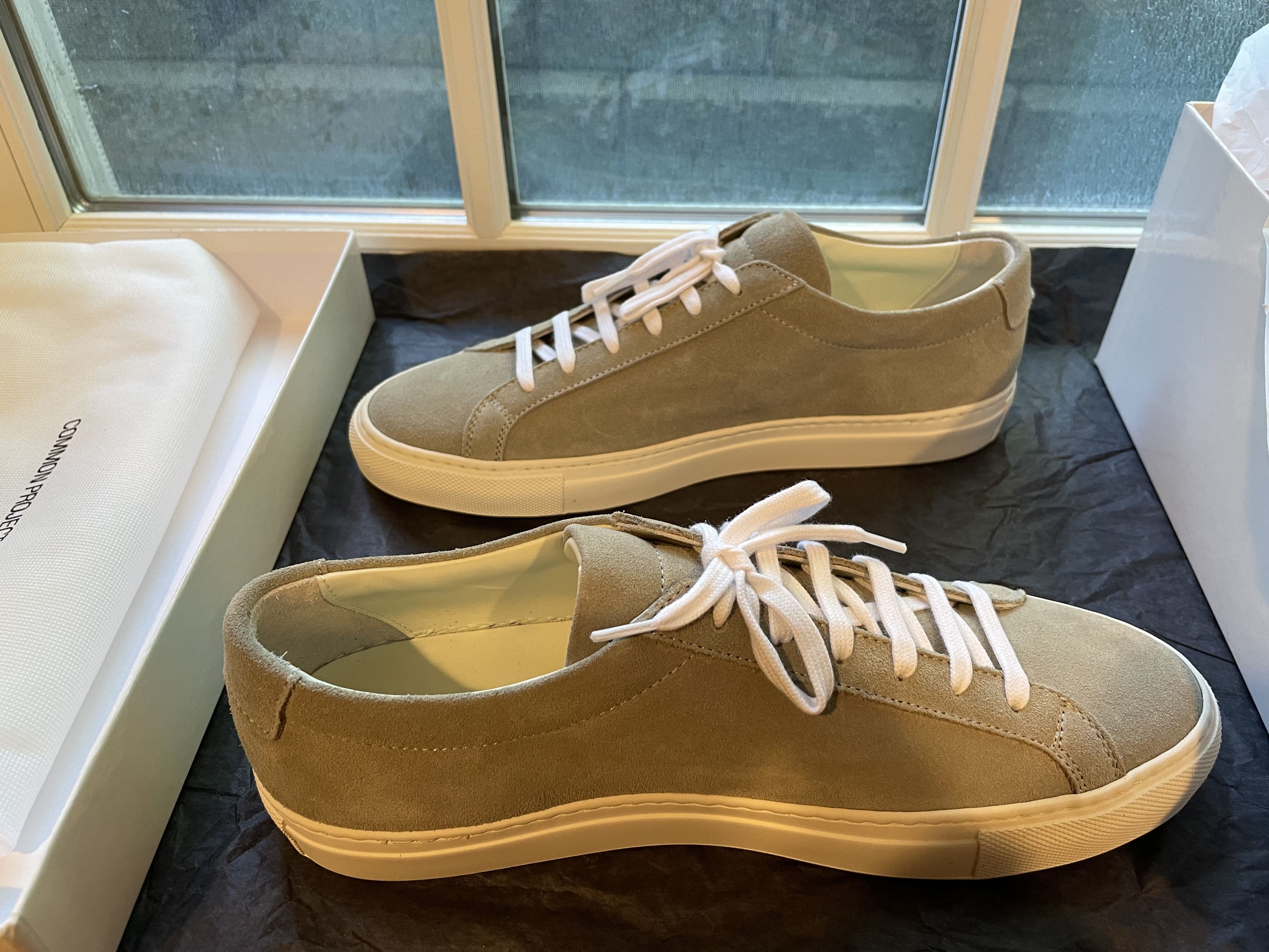 Common Projects NEW ACHILLES LOW SUEDE GREY Size US 7 / EU 40 - 5 Thumbnail