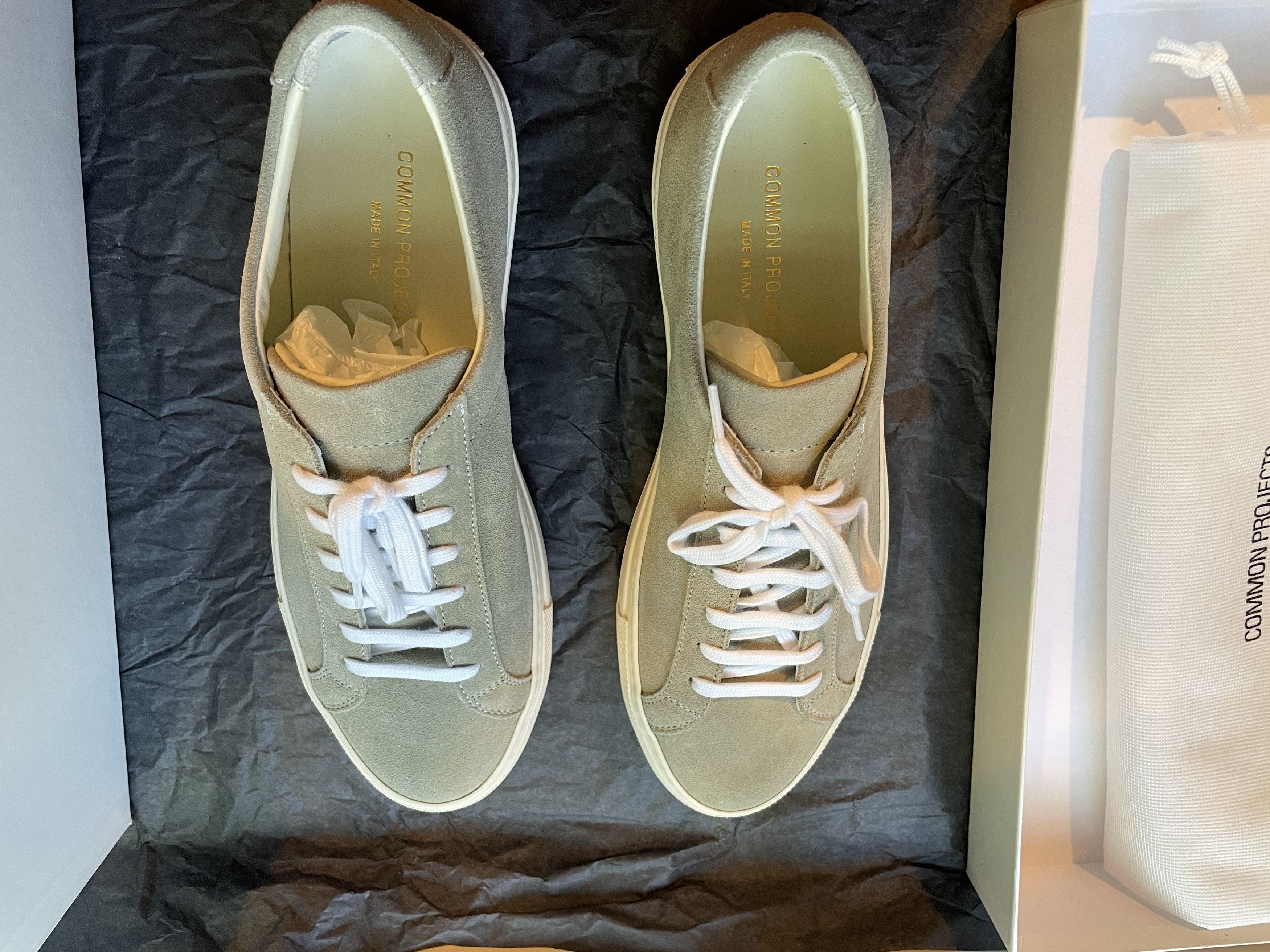 Common Projects NEW ACHILLES LOW SUEDE GREY Size US 7 / EU 40 - 2 Thumbnail