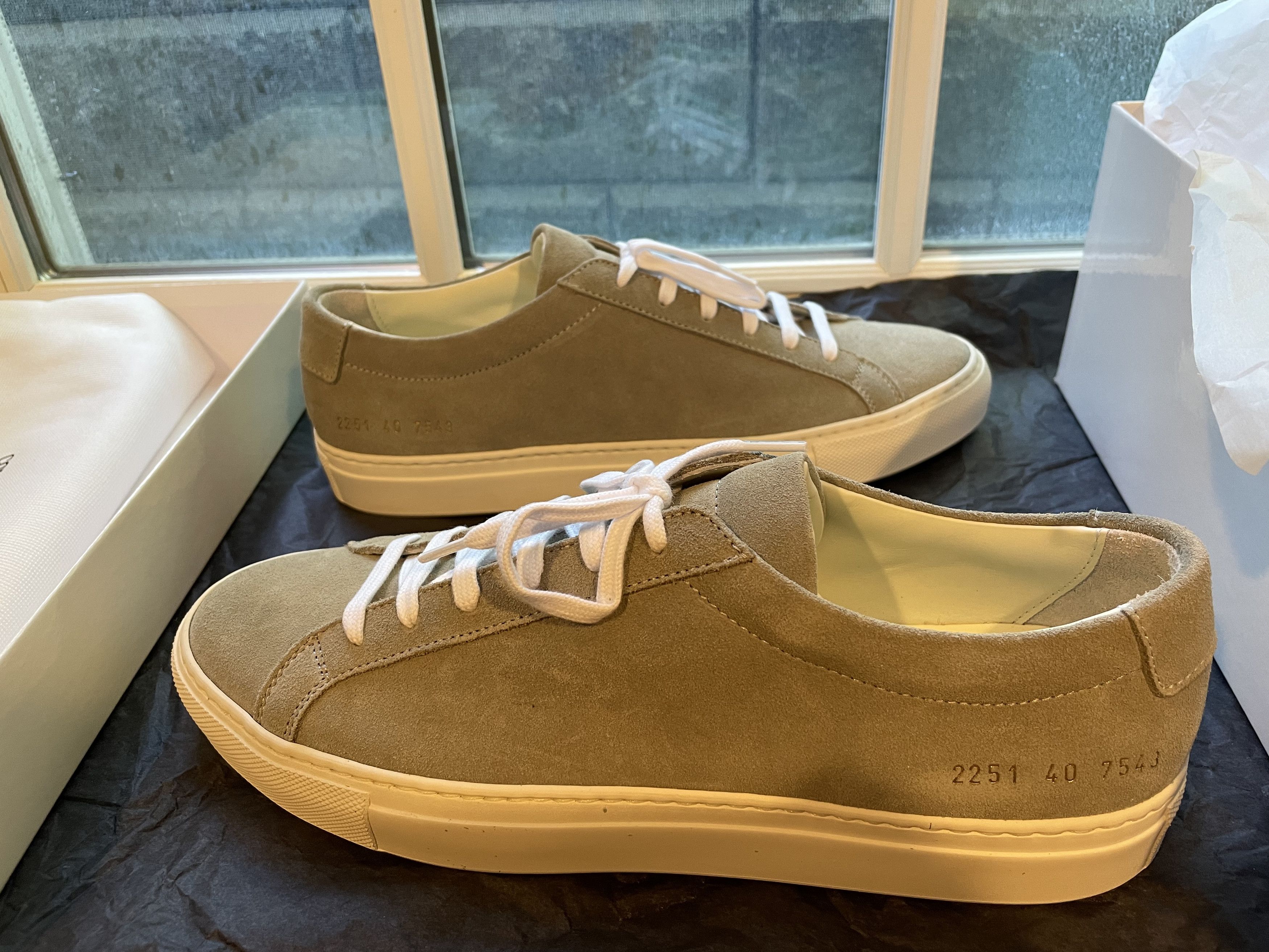 Common Projects NEW ACHILLES LOW SUEDE GREY Size US 7 / EU 40 - 4 Thumbnail