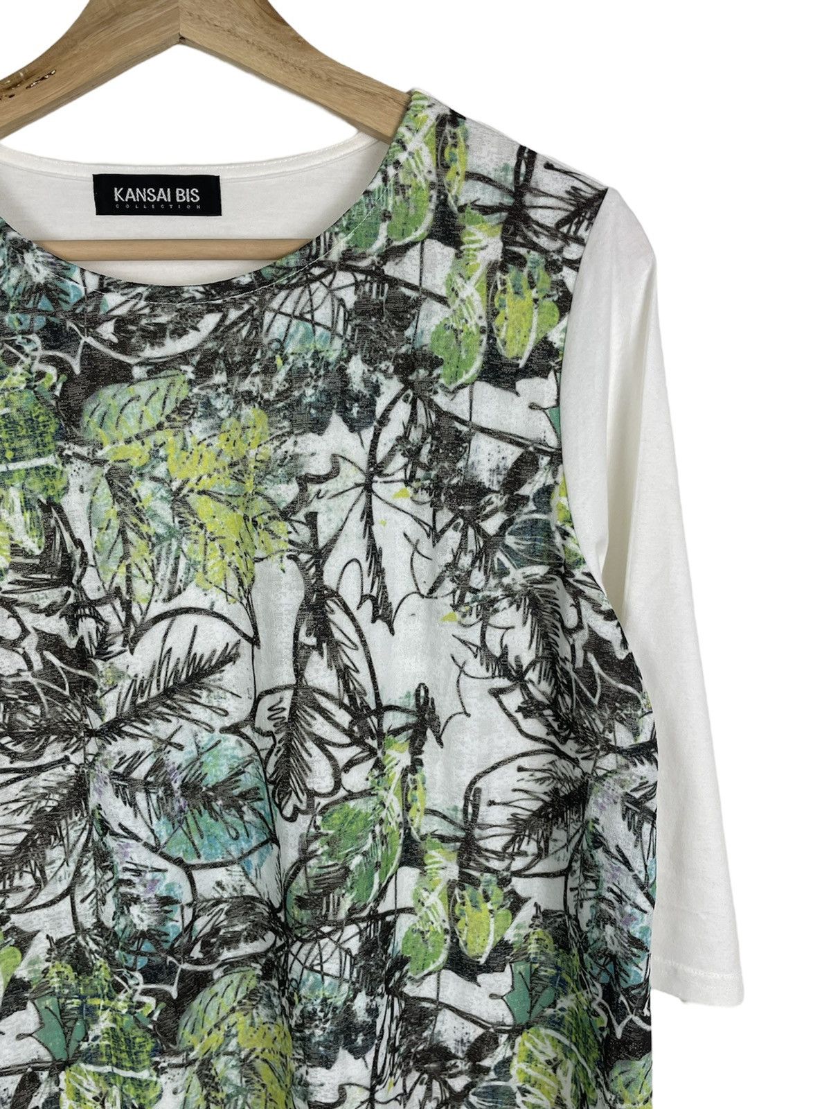 Kansai Yamamoto Kansai BIS Botanical Mesh Print Long Tee | Japan Avant-Garde Size M / US 6-8 / IT 42-44 - 3 Thumbnail