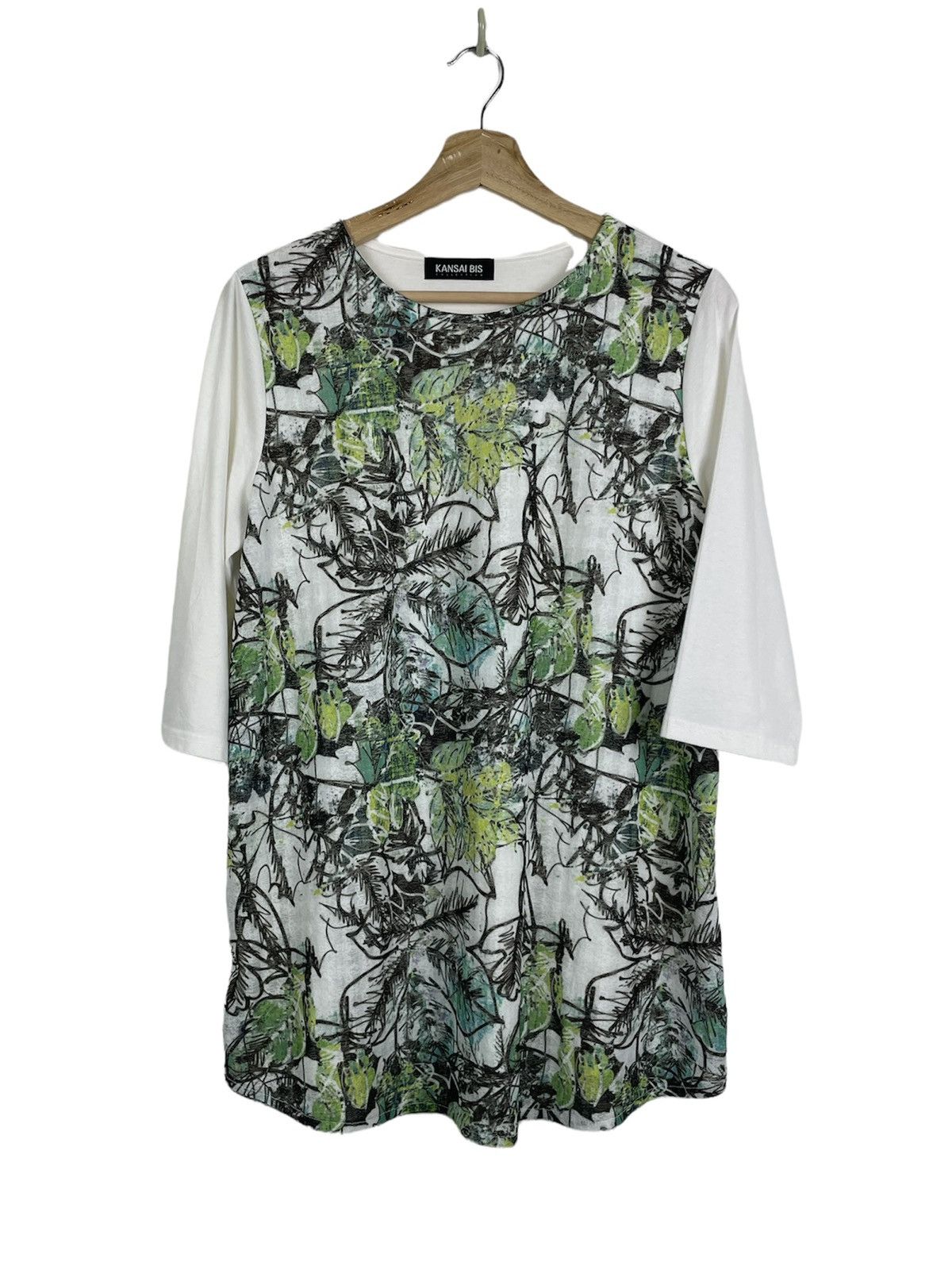 Kansai Yamamoto Kansai BIS Botanical Mesh Print Long Tee | Japan Avant-Garde Size M / US 6-8 / IT 42-44 - 1 Thumbnail