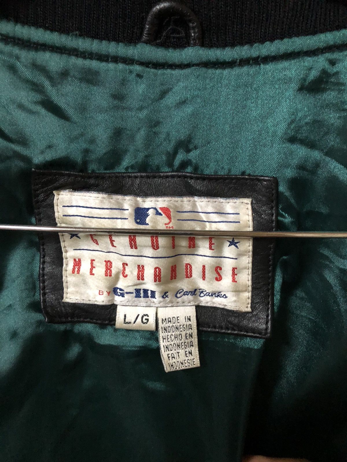 MLB Vintage 90s Seattle Mariners Embroidery Leather Jacket Size US L / EU 52-54 / 3 - 10 Thumbnail