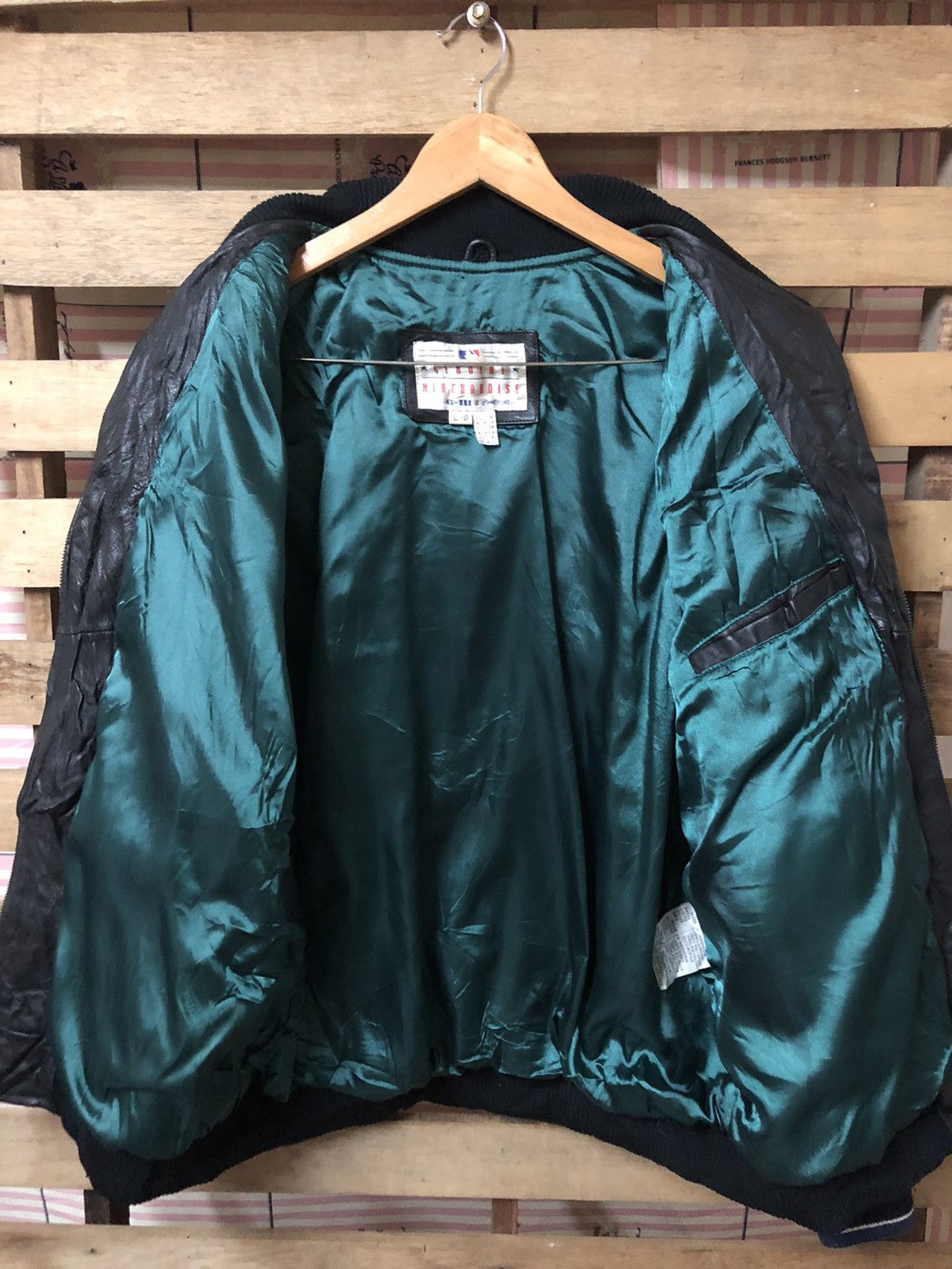 MLB Vintage 90s Seattle Mariners Embroidery Leather Jacket Size US L / EU 52-54 / 3 - 3 Thumbnail