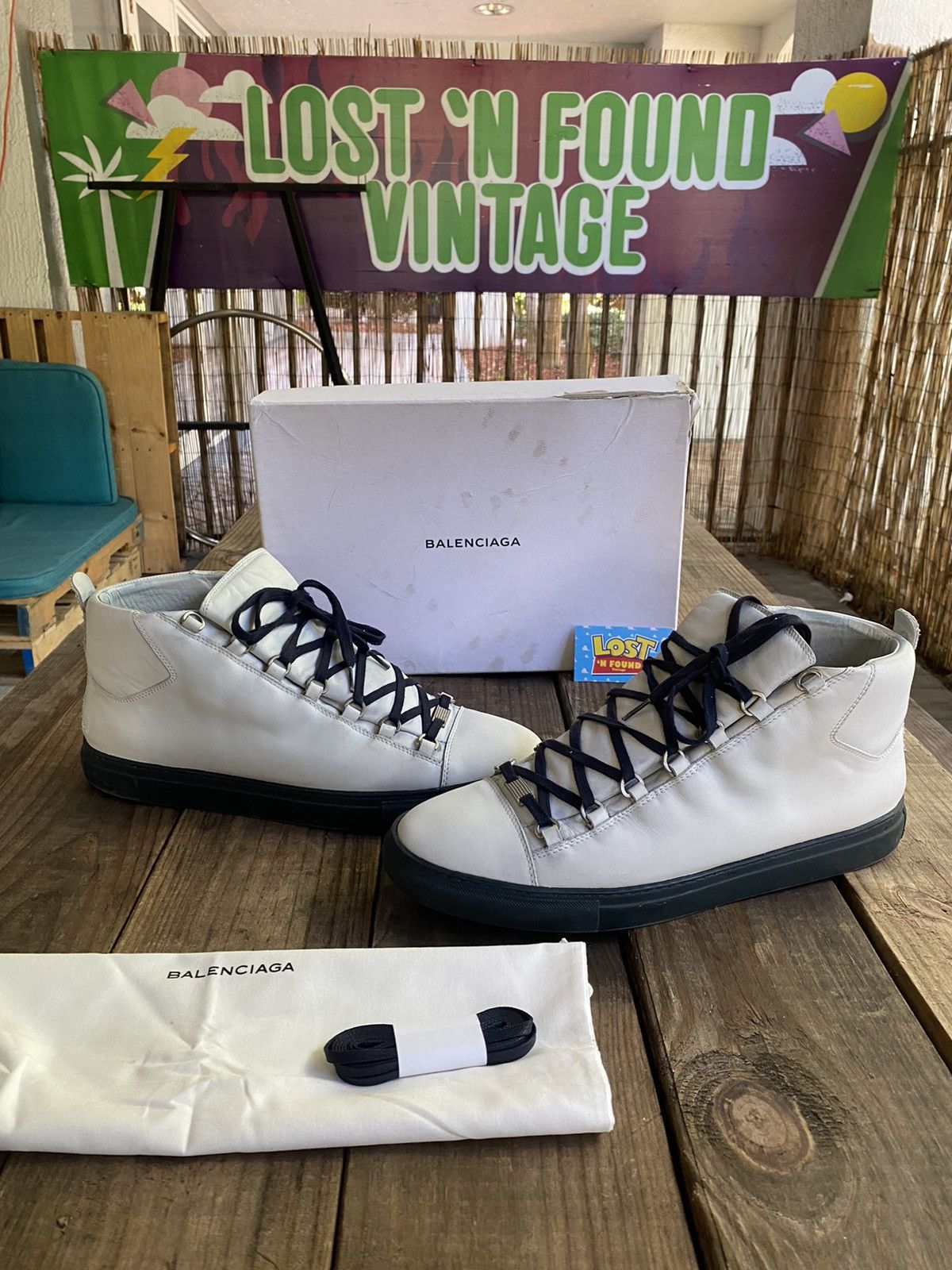Balenciaga Arena High Top White Balenciaga Arena High Top Leather 