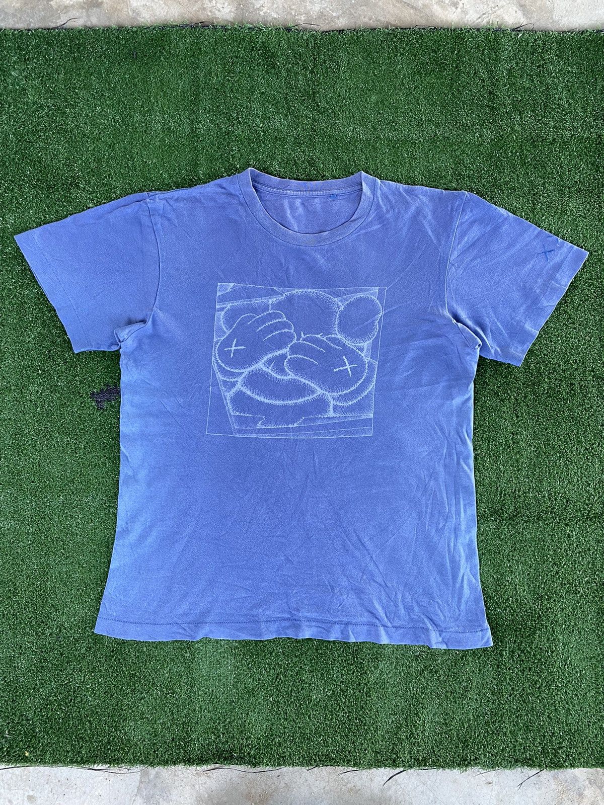 image of Kaws T-Shirt in Blue, Men's (Size Small)