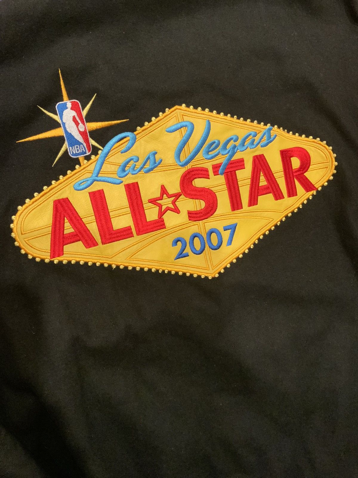 NBA Las Vegas NBA All Star Leather Letterman Reversible Jacket Grailed