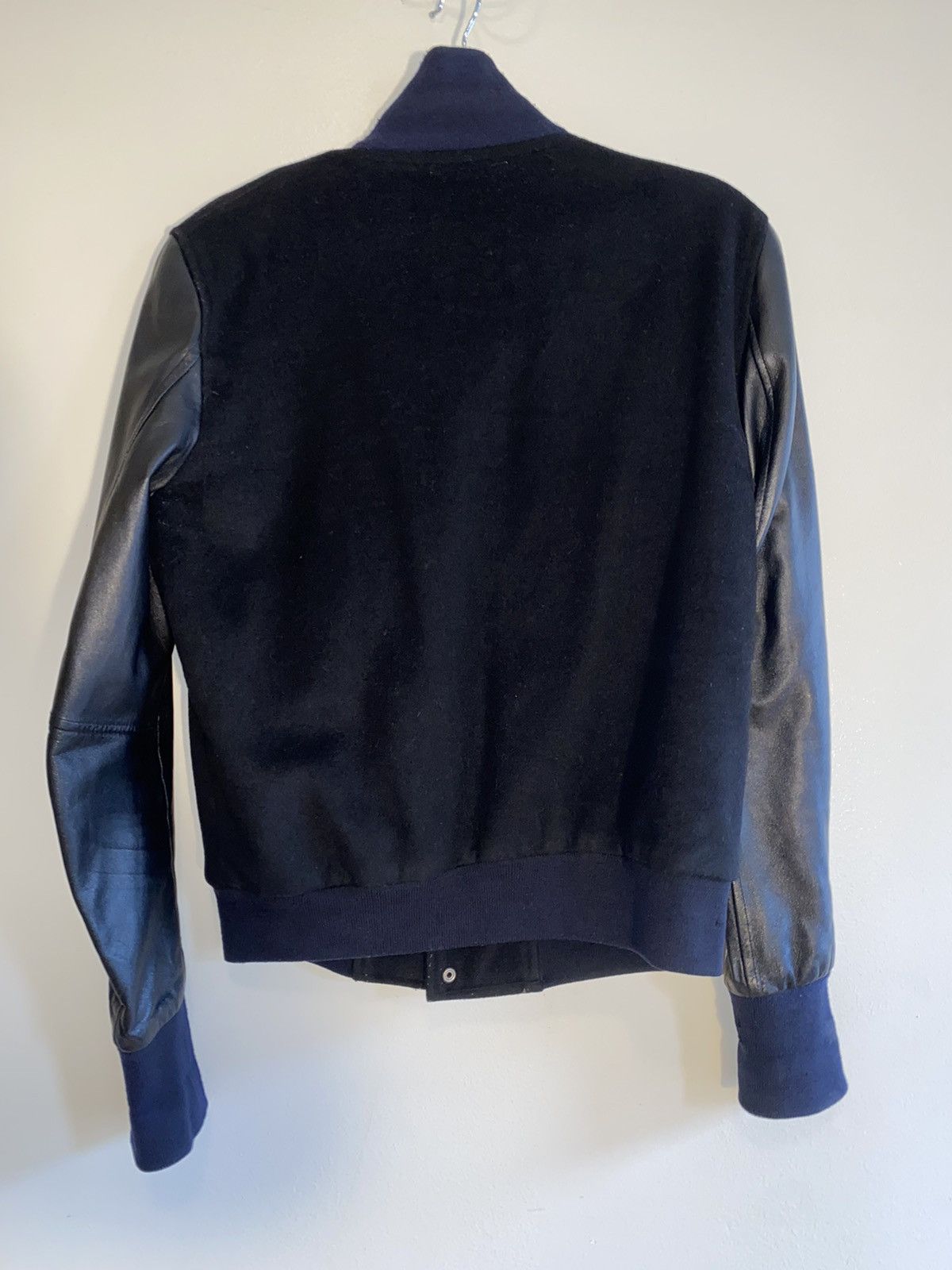 Falcon Garments Black summer varsity with leather sleeves Size US S / EU 44-46 / 1 - 2 Thumbnail