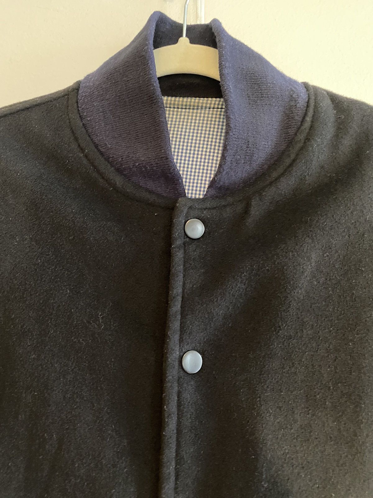 Falcon Garments Black summer varsity with leather sleeves Size US S / EU 44-46 / 1 - 3 Thumbnail