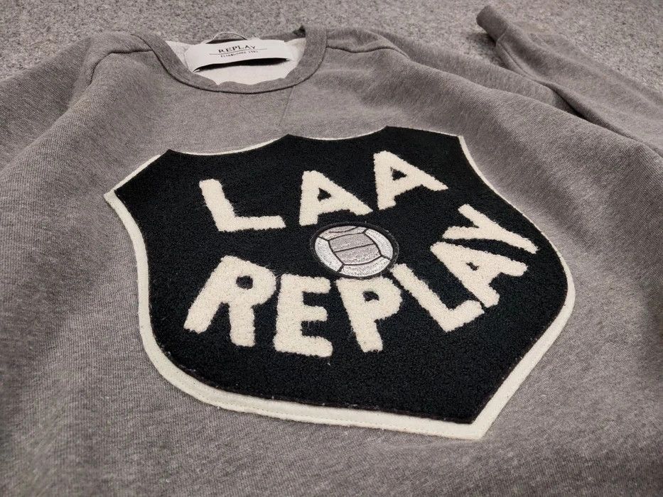 Japanese Brand Replay Crewneck Sweatshirt Blank Grey Big Logo Size US S / EU 44-46 / 1 - 5 Thumbnail