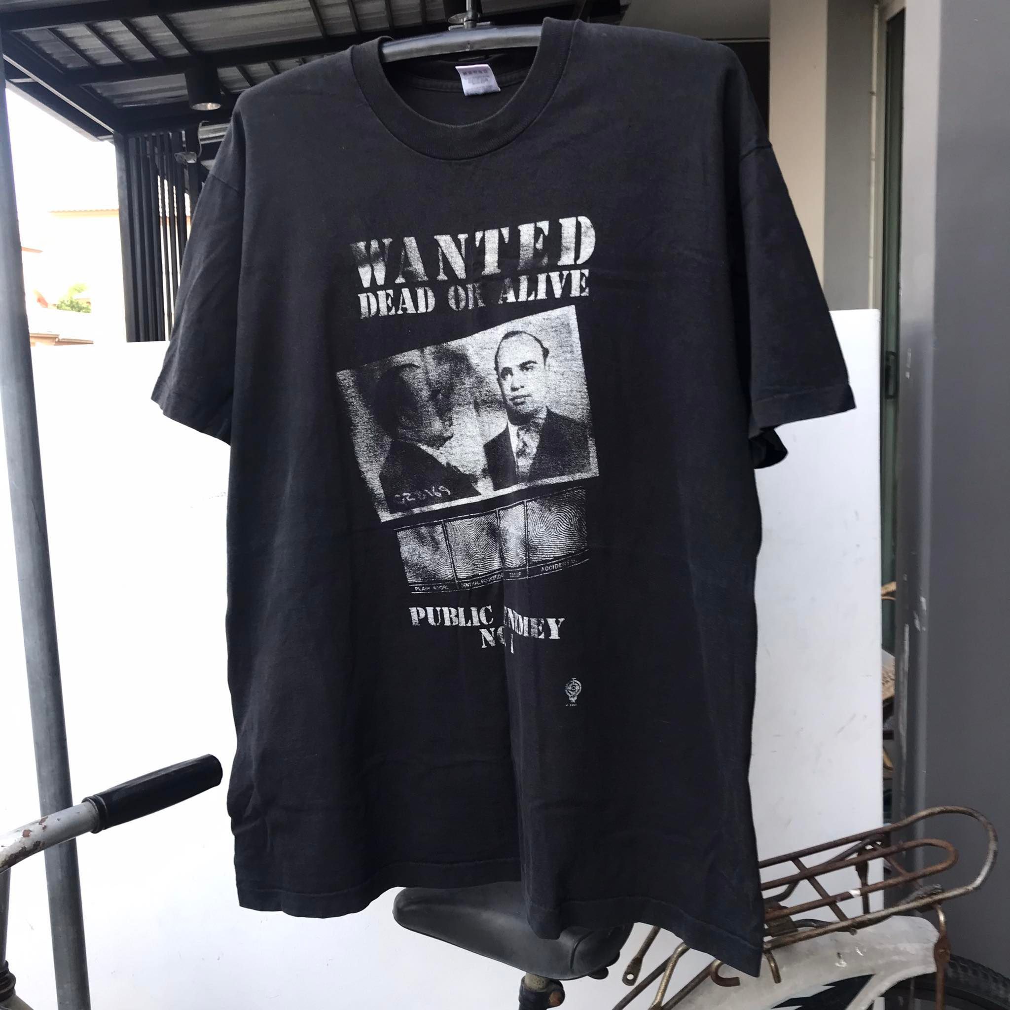 image of Vintage Public Enemy Al Capone Original Gangter Tee 1995S in Black, Men's (Size XL)